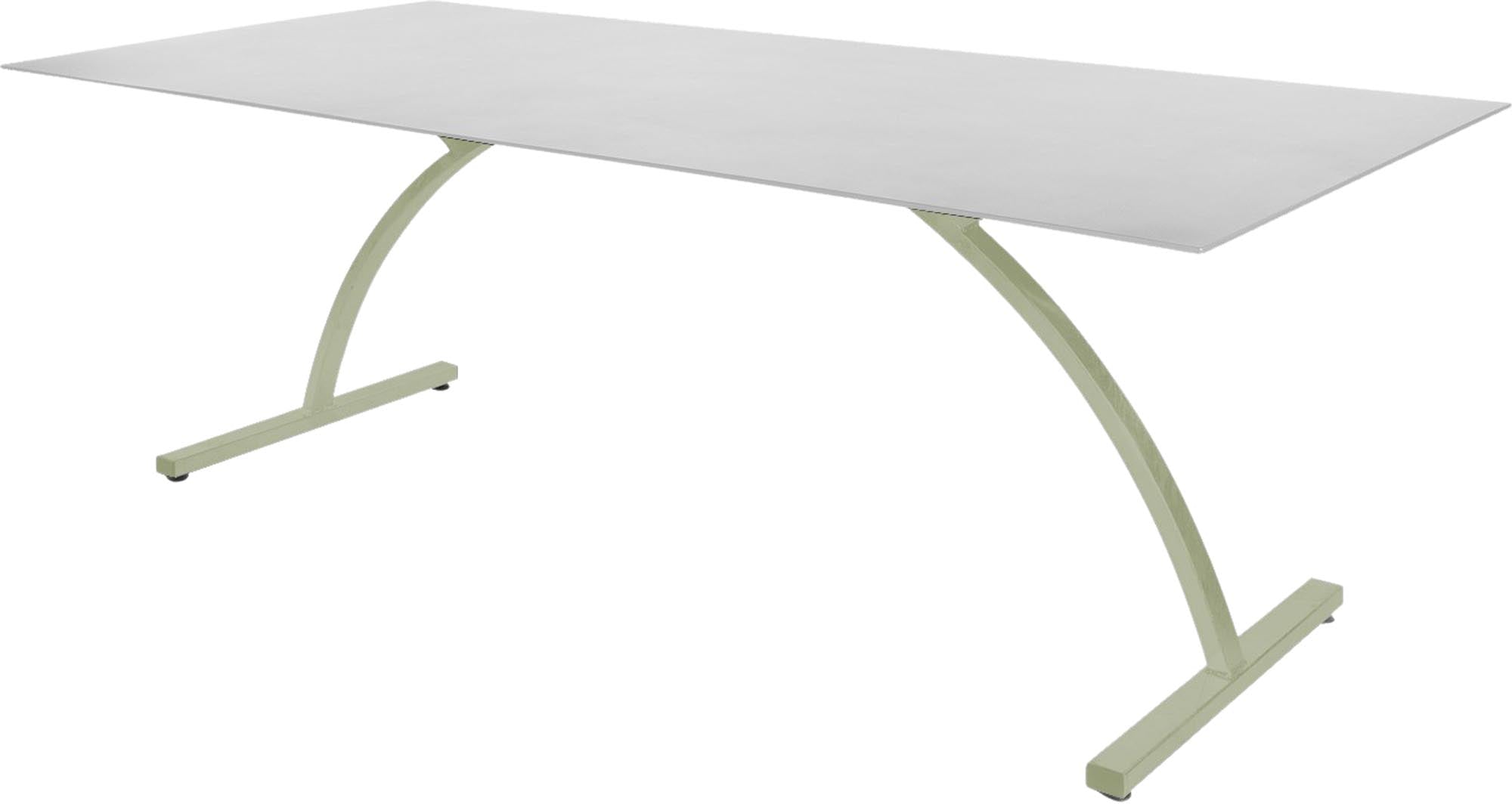 Stilvoller Bernardino Gartentisch aus Glasfaser, 220x100 cm, klappbar, wetterfest, UV-beständig und pflegeleicht – perfekt für Garten, Balkon oder Terrasse.