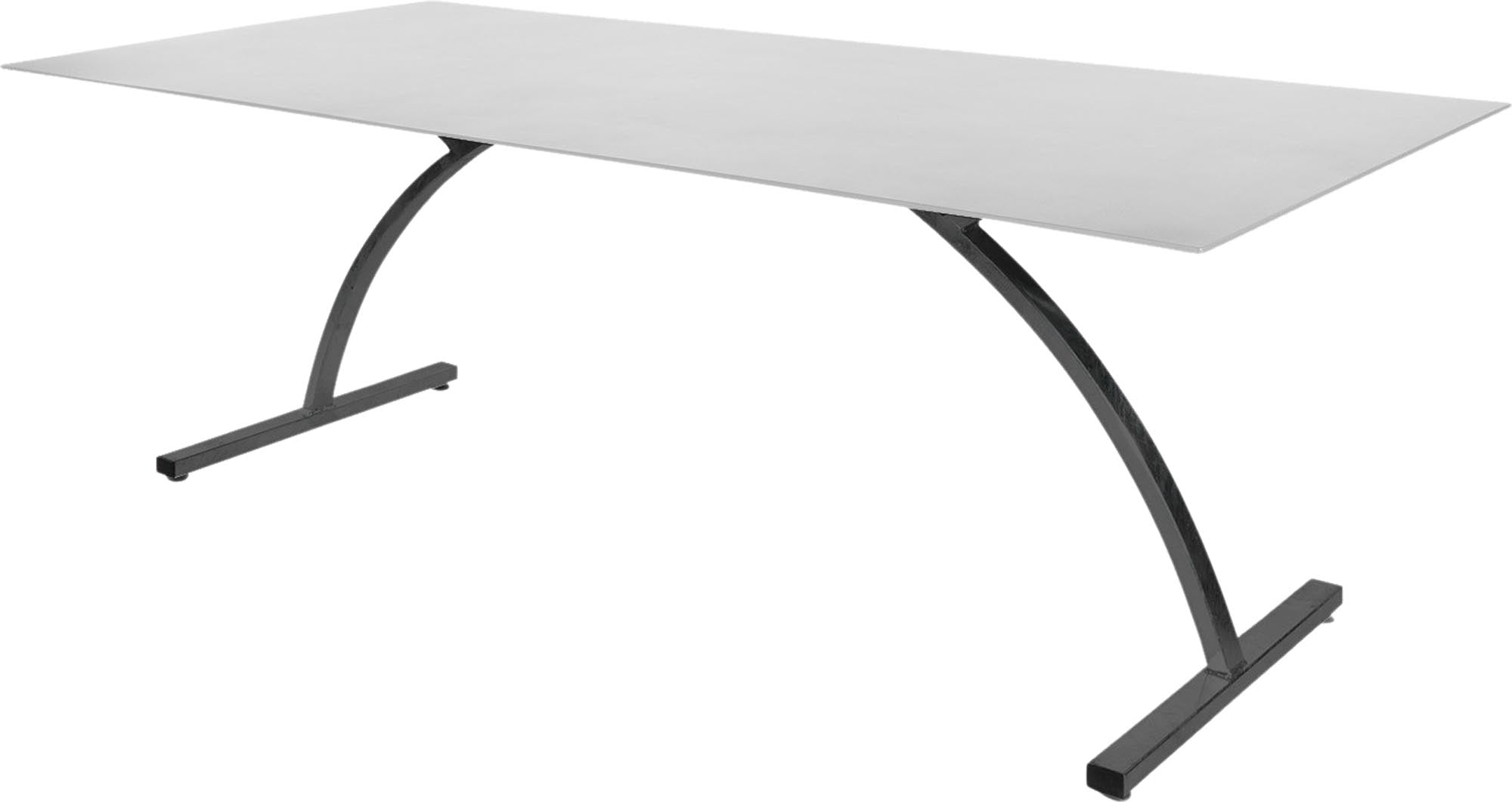 Moderner klappbarer Gartentisch Bernardino aus langlebigem Glasfaser, 220x100 cm, perfekt für gesellige Abende im Garten.