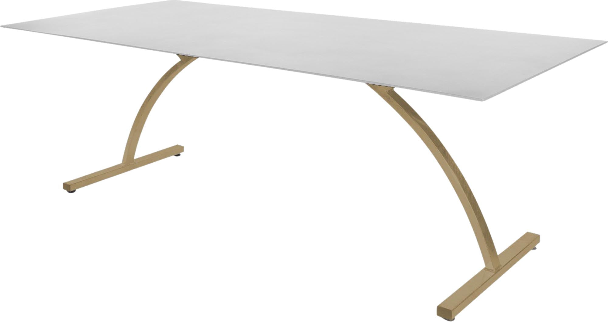 Bernardino Gartentisch aus Glasfaser 220x100 klappbar in Weiss präsentiert im Onlineshop von KAQTU Design AG. Gartentisch ist von Schaffner