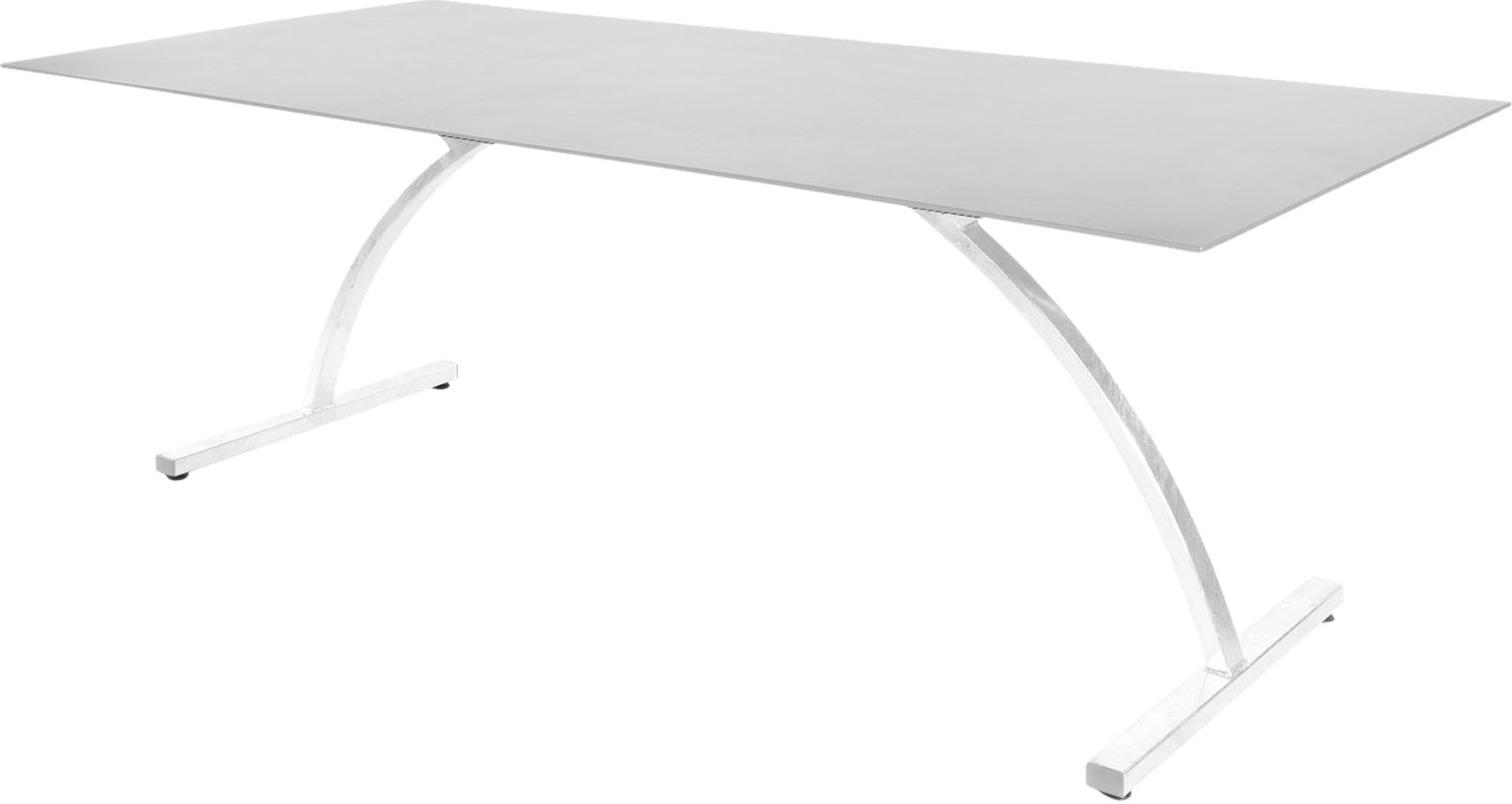 Eleganter klappbarer Gartentisch Bernardino aus robustem Glasfaser, 220x100 cm, ideal für entspannte Stunden im Freien, wetterfest und pflegeleicht.
