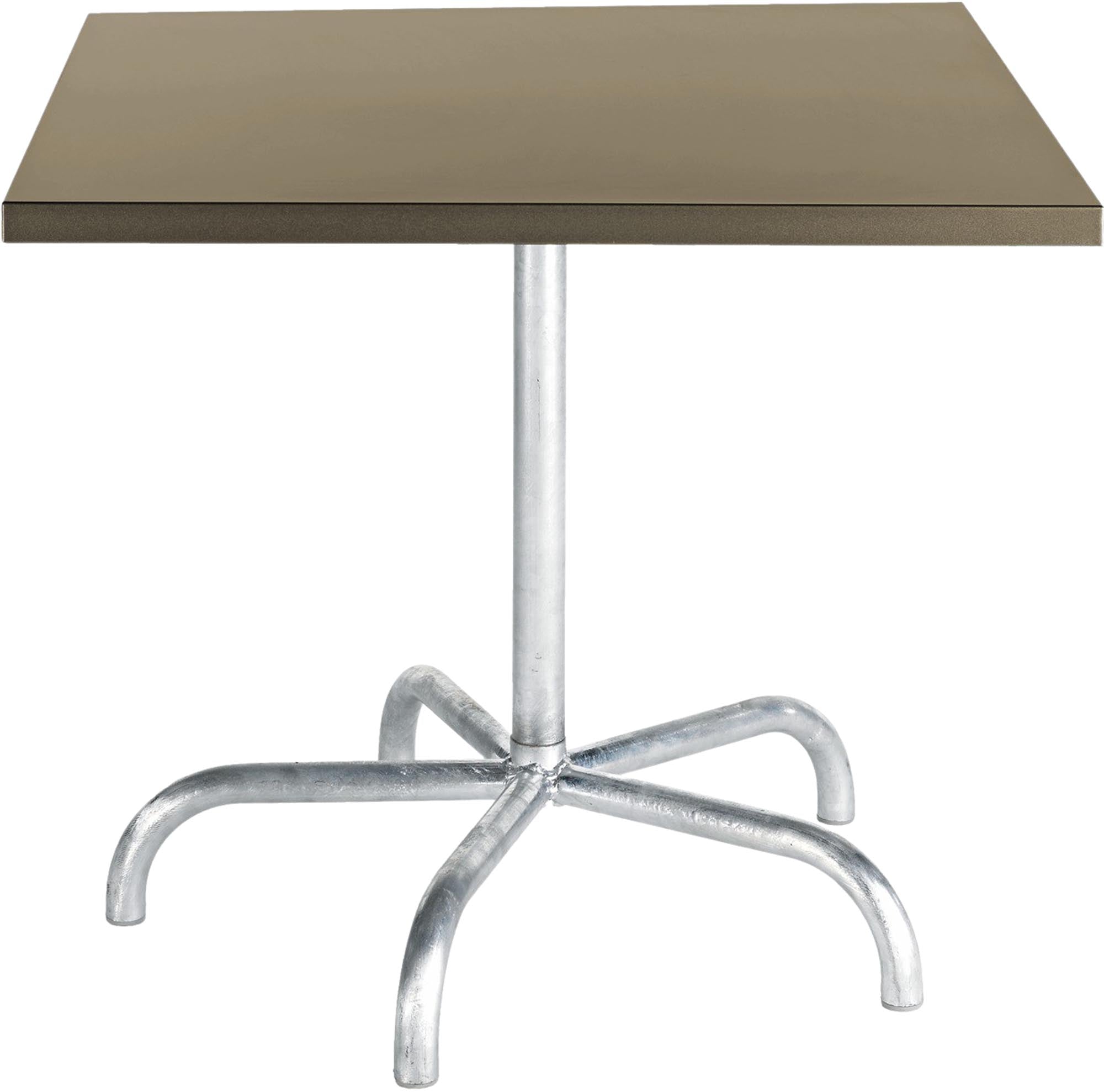 Robuster, klappbarer Säntis Metall-Gartentisch 80x80 aus wetterfestem Stahl. Schweizer Qualität, leicht zu verstauen und perfekt für Garten, Balkon oder Terrasse.