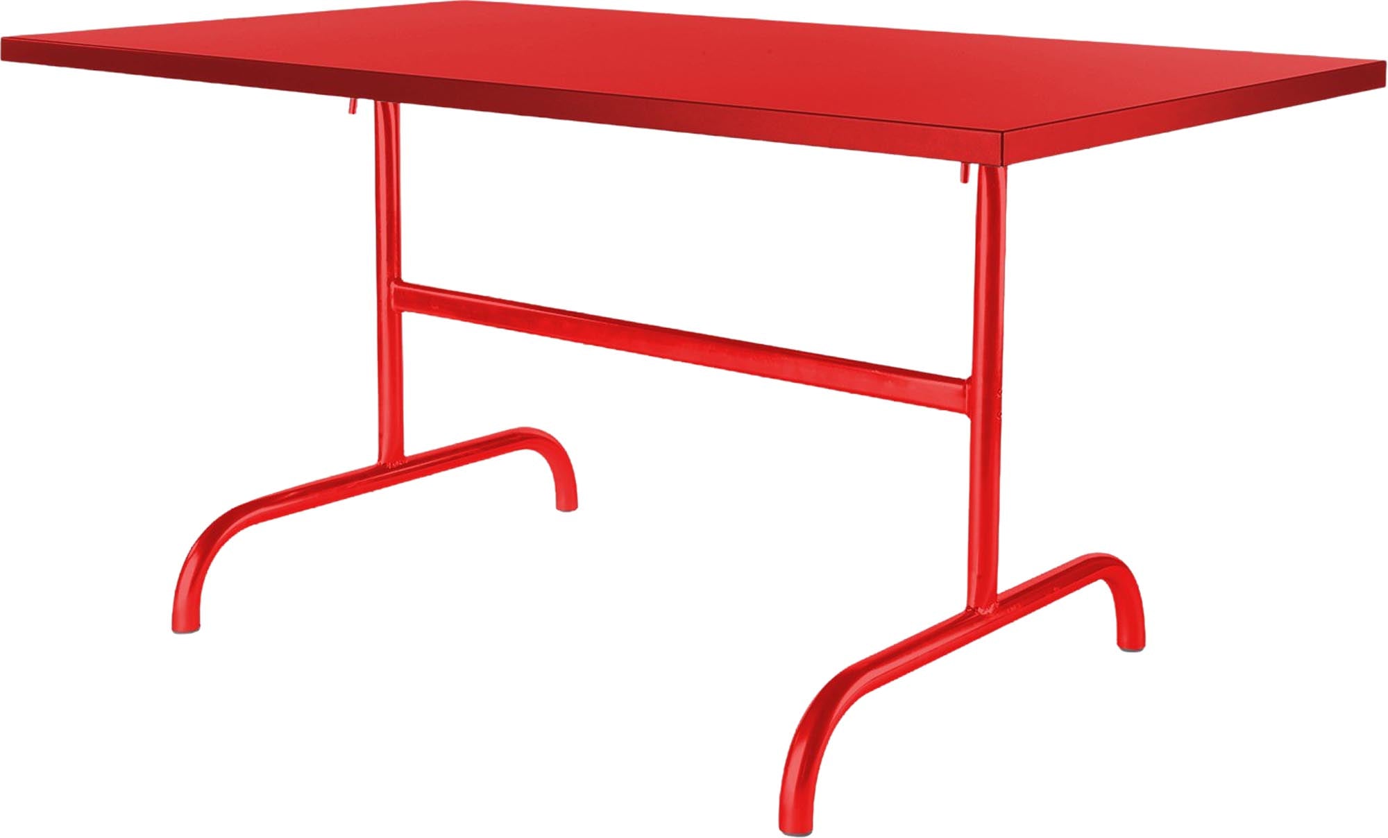 Säntis Metall-Gartentisch 140x80 klappbar in Rot präsentiert im Onlineshop von KAQTU Design AG. Gartentisch ist von Schaffner