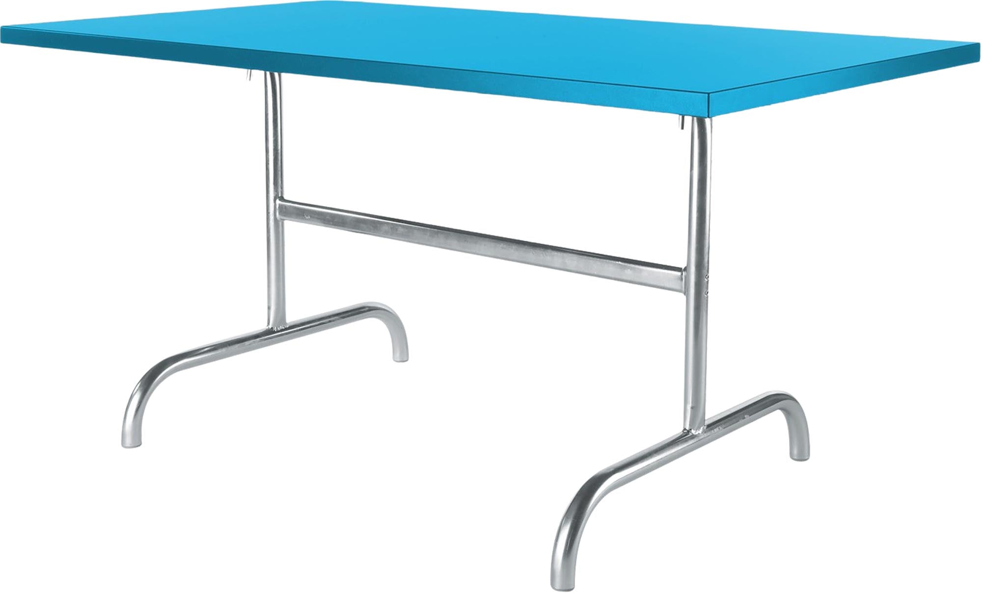 Robuster, klappbarer Säntis Metall-Gartentisch 140x80 aus Schweizer Qualität. Wetterfest, pflegeleicht und ideal für Garten, Balkon oder Terrasse.