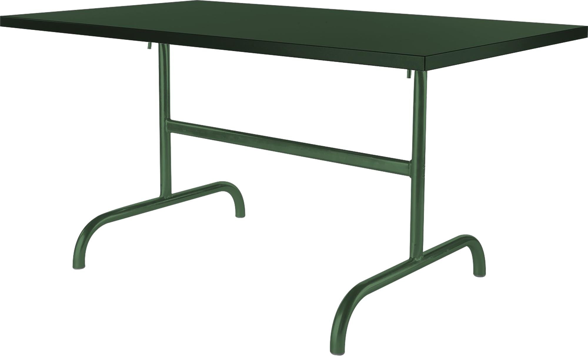 Robuster, klappbarer Säntis Metall-Gartentisch 140x80 aus Schweizer Qualität. Wetterfest, leicht zu pflegen und perfekt für Garten, Balkon oder Terrasse.