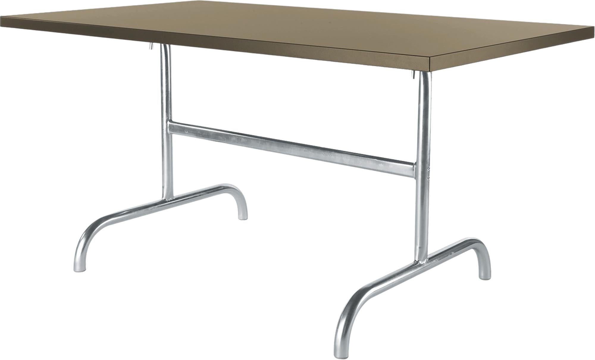 Robuster, klappbarer Säntis Metall-Gartentisch 140x80 aus Schweizer Qualität. Wetterfest, leicht zu pflegen und perfekt für Garten, Balkon oder Terrasse.