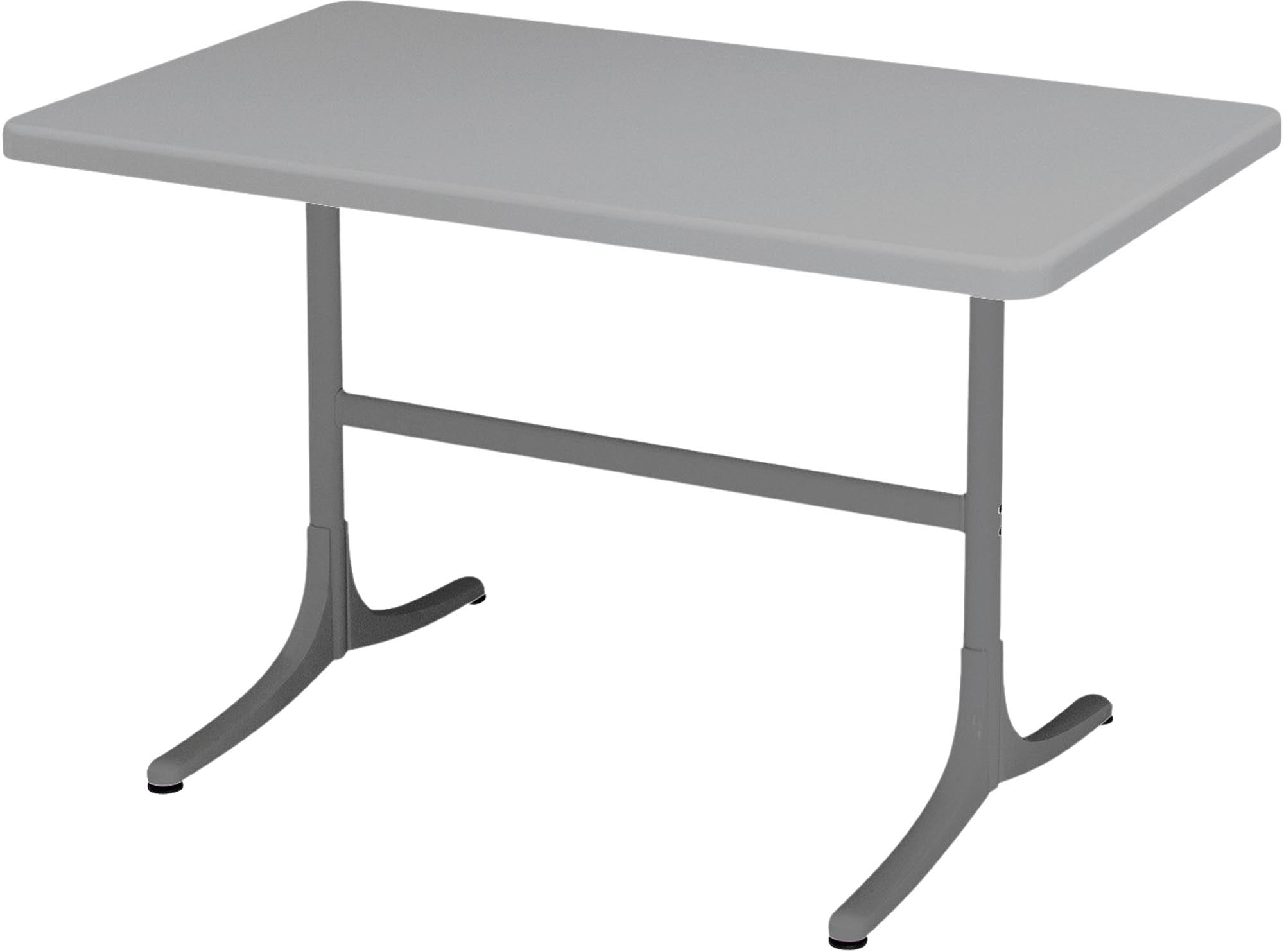 Schaffhausen Glasfaser-Gartentisch 120x70 klappbar in Alusilber präsentiert im Onlineshop von KAQTU Design AG. Gartentisch ist von Schaffner