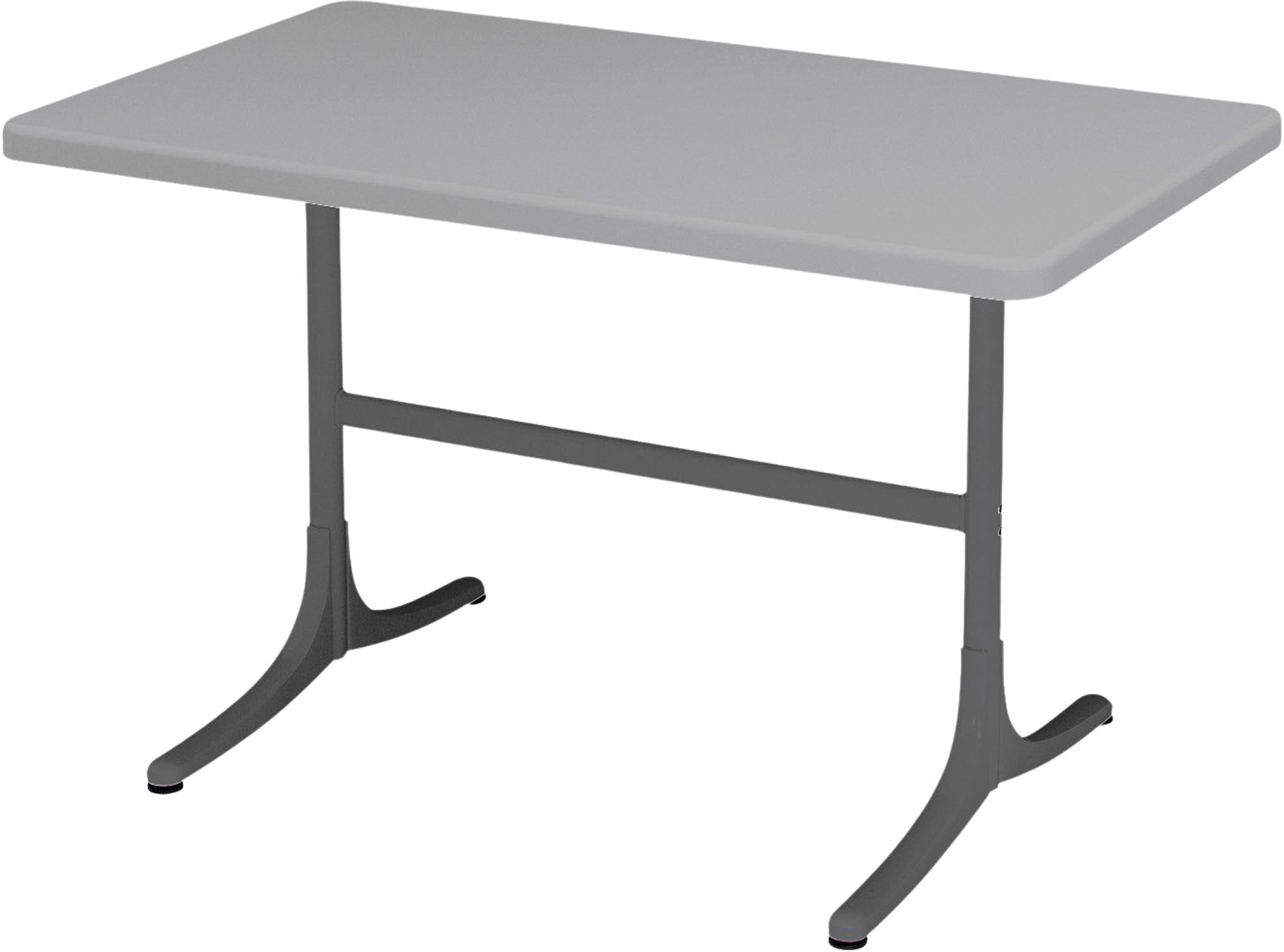 Schaffhausen Glasfaser-Gartentisch 120x70 klappbar in Alusilber präsentiert im Onlineshop von KAQTU Design AG. Gartentisch ist von Schaffner