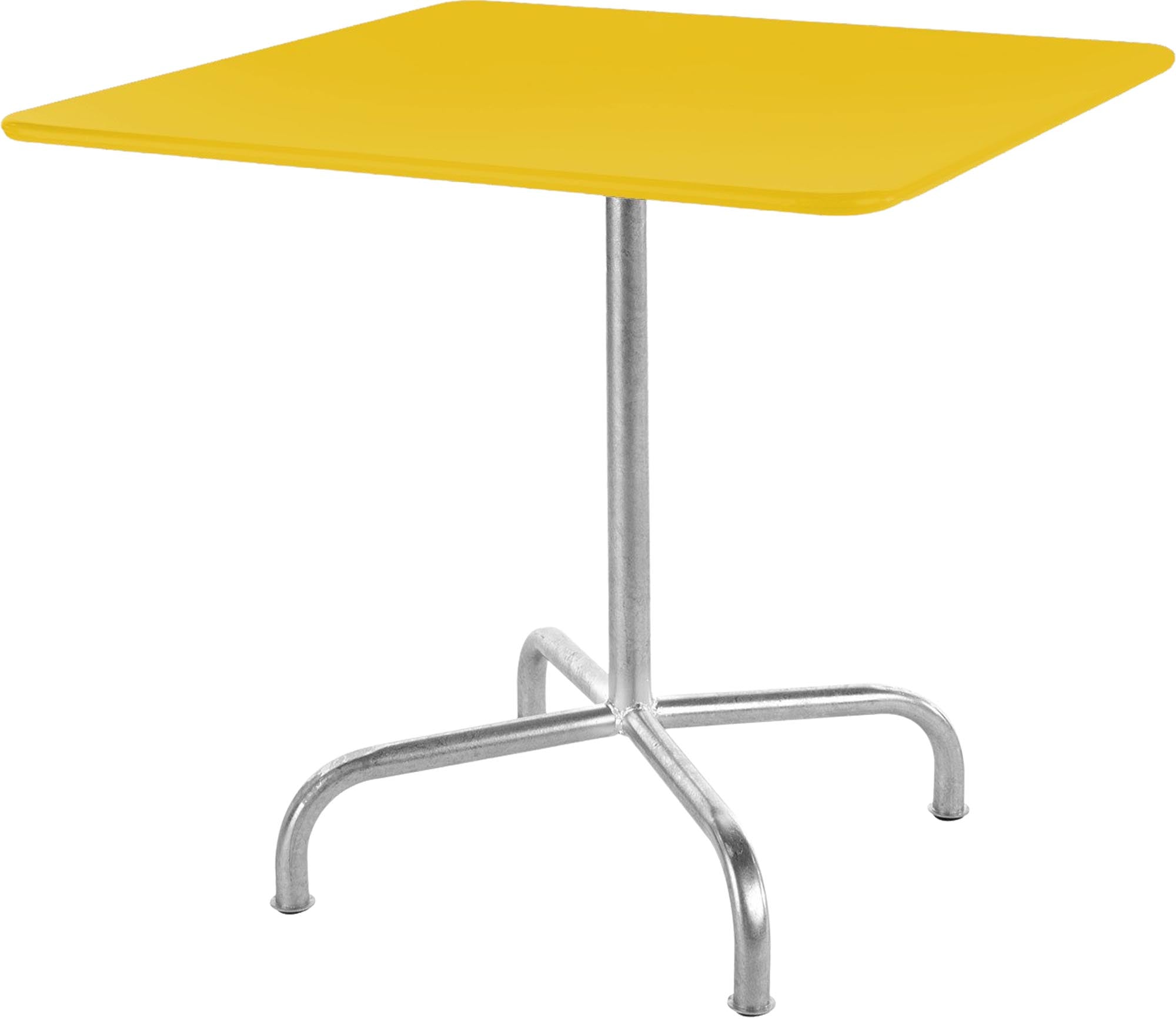 Rigi Metall-Gartentisch 70x70 klappbar in Gelb präsentiert im Onlineshop von KAQTU Design AG. Gartentisch ist von Schaffner