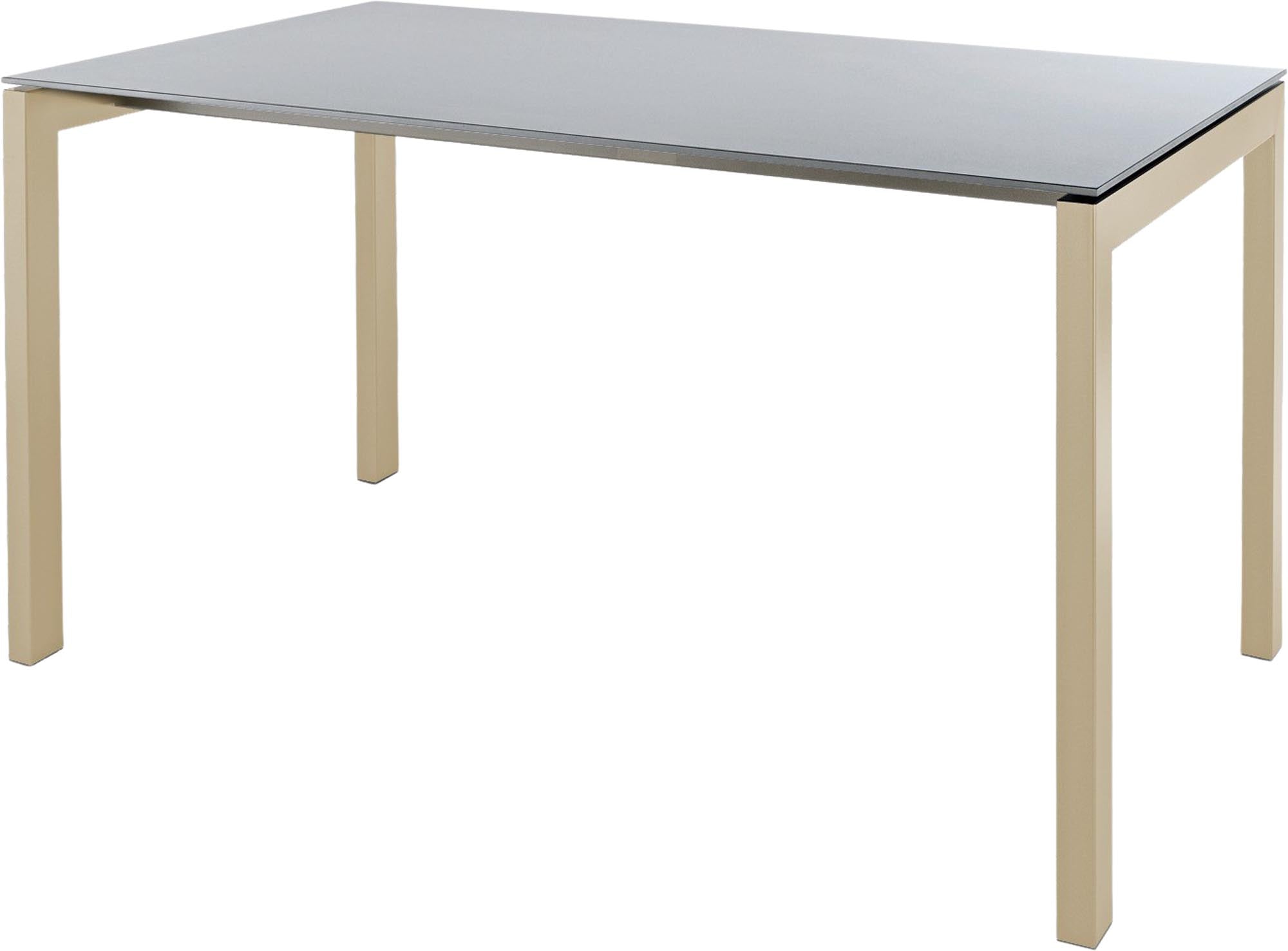 Luzern Glasfaser-Gartentisch 140x80 in Alusilber präsentiert im Onlineshop von KAQTU Design AG. Gartentisch ist von Schaffner