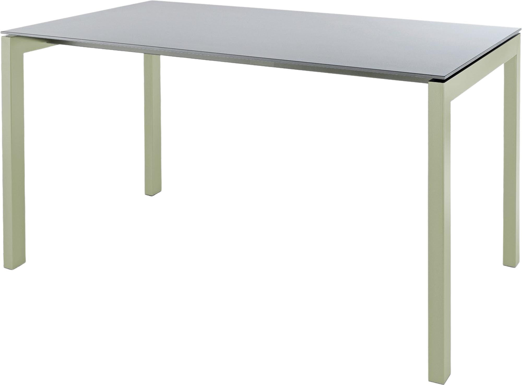 Luzern Glasfaser-Gartentisch 140x80 in Alusilber präsentiert im Onlineshop von KAQTU Design AG. Gartentisch ist von Schaffner