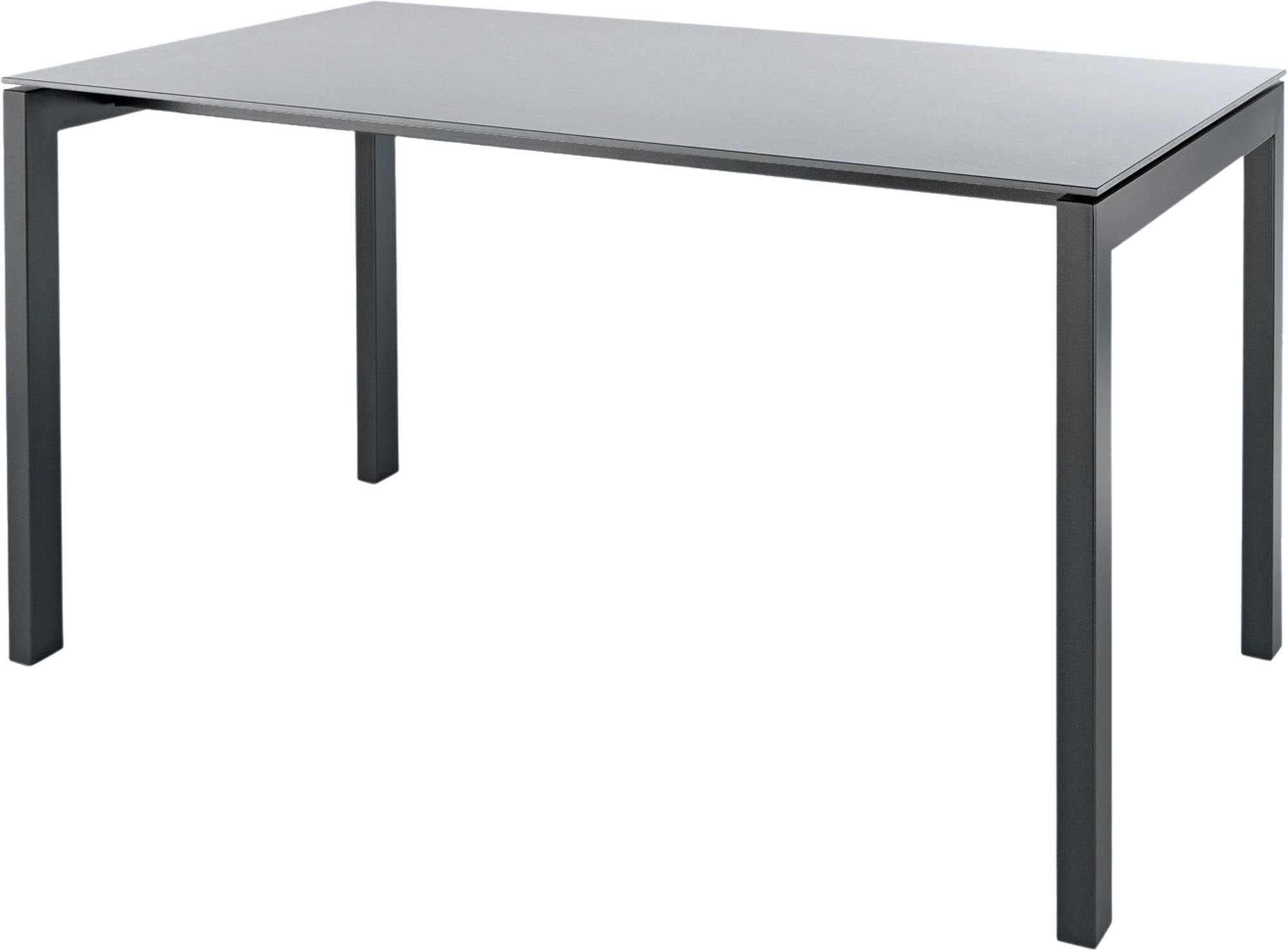 Luzern Glasfaser-Gartentisch 140x80 in Alusilber präsentiert im Onlineshop von KAQTU Design AG. Gartentisch ist von Schaffner