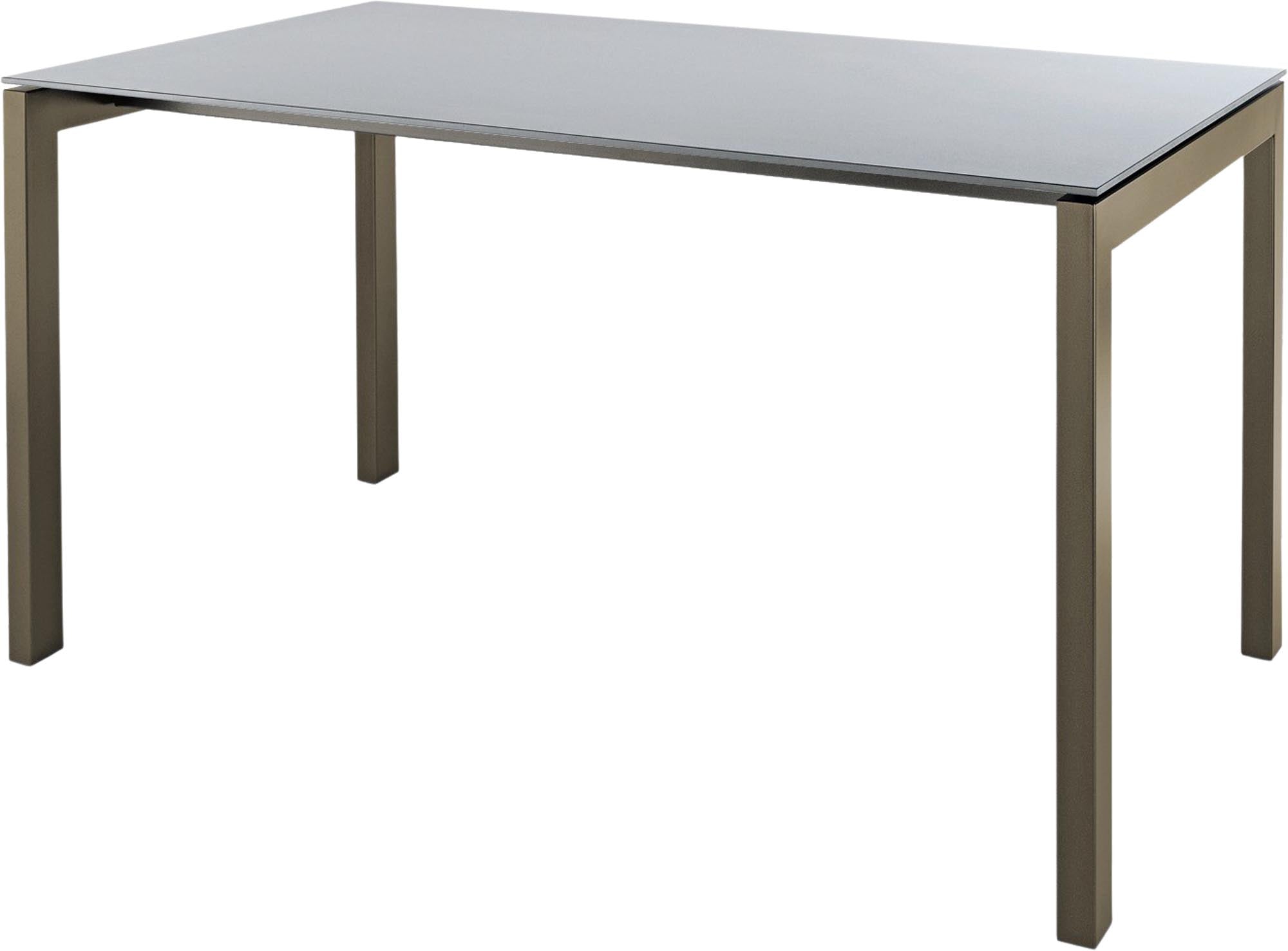 Luzern Glasfaser-Gartentisch 140x80 in Alusilber präsentiert im Onlineshop von KAQTU Design AG. Gartentisch ist von Schaffner