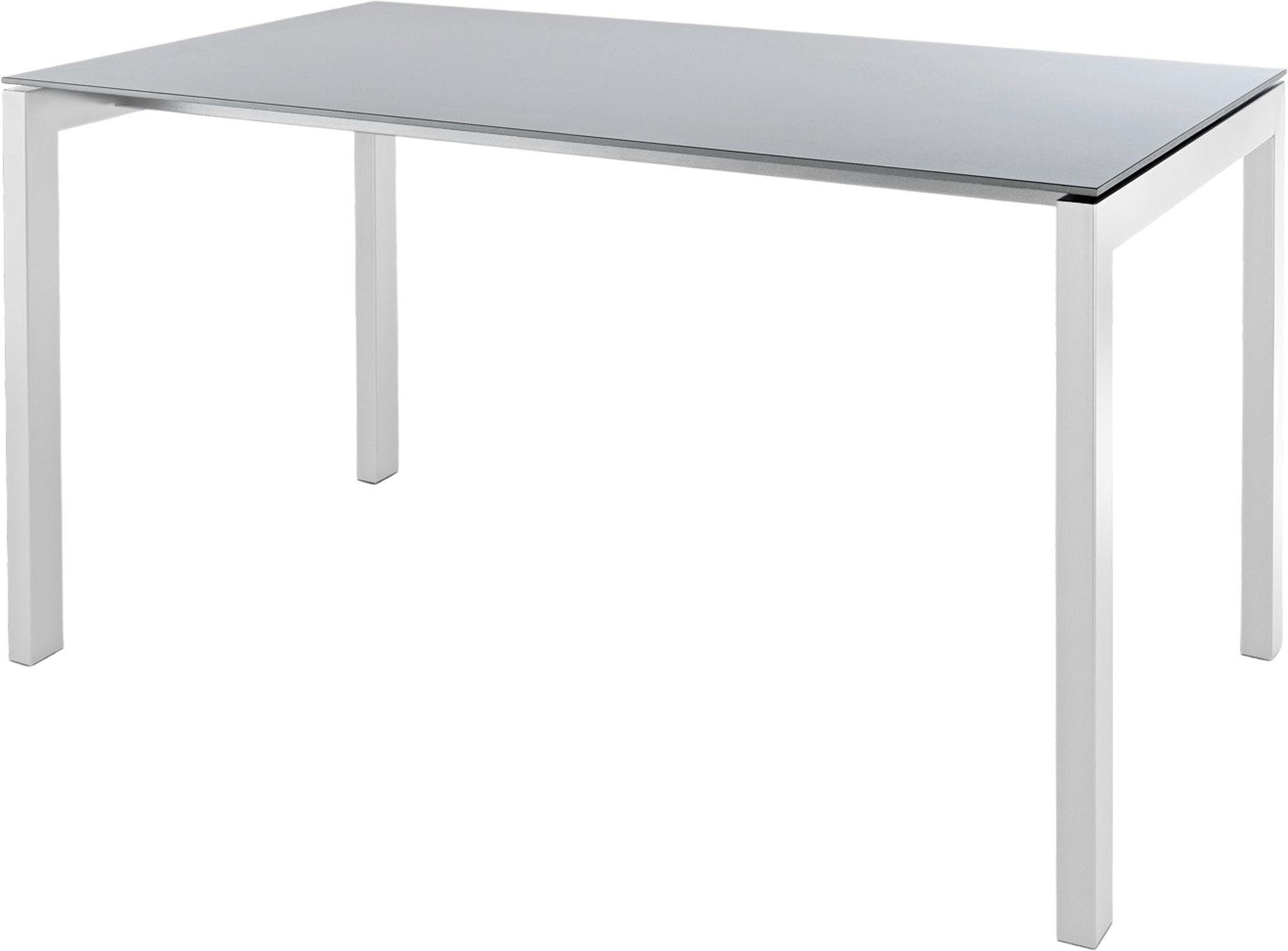Luzern Glasfaser-Gartentisch 140x80 in Alusilber präsentiert im Onlineshop von KAQTU Design AG. Gartentisch ist von Schaffner