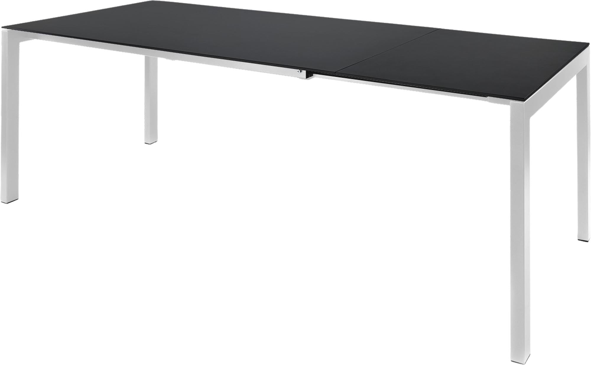 Entdecken Sie den eleganten Fiberglastisch Luzern 160/220 von Schaffner – ideal für gesellige Gartenmomente und wetterfest gestaltet.