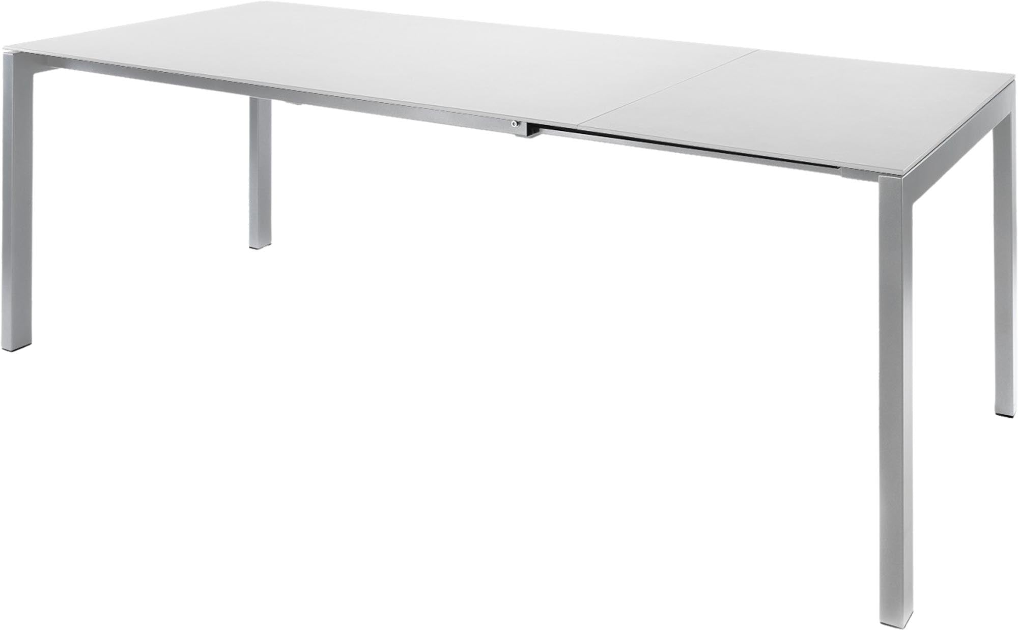 Luzern Glasfaser-Gartentisch 160/220x90 ausziehbar in Weiss präsentiert im Onlineshop von KAQTU Design AG. Gartentisch ist von Schaffner