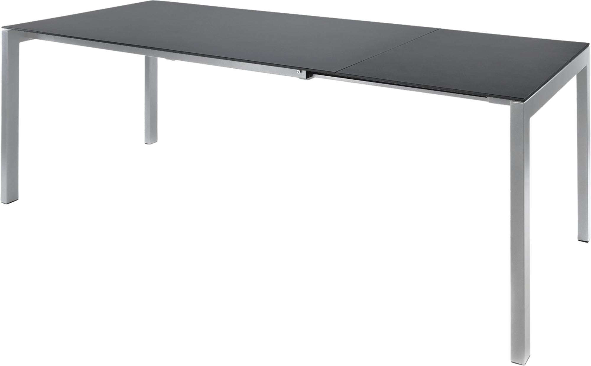 Luzern Glasfaser-Gartentisch 140/200x80 ausziehbar in Graphit präsentiert im Onlineshop von KAQTU Design AG. Gartentisch ist von Schaffner