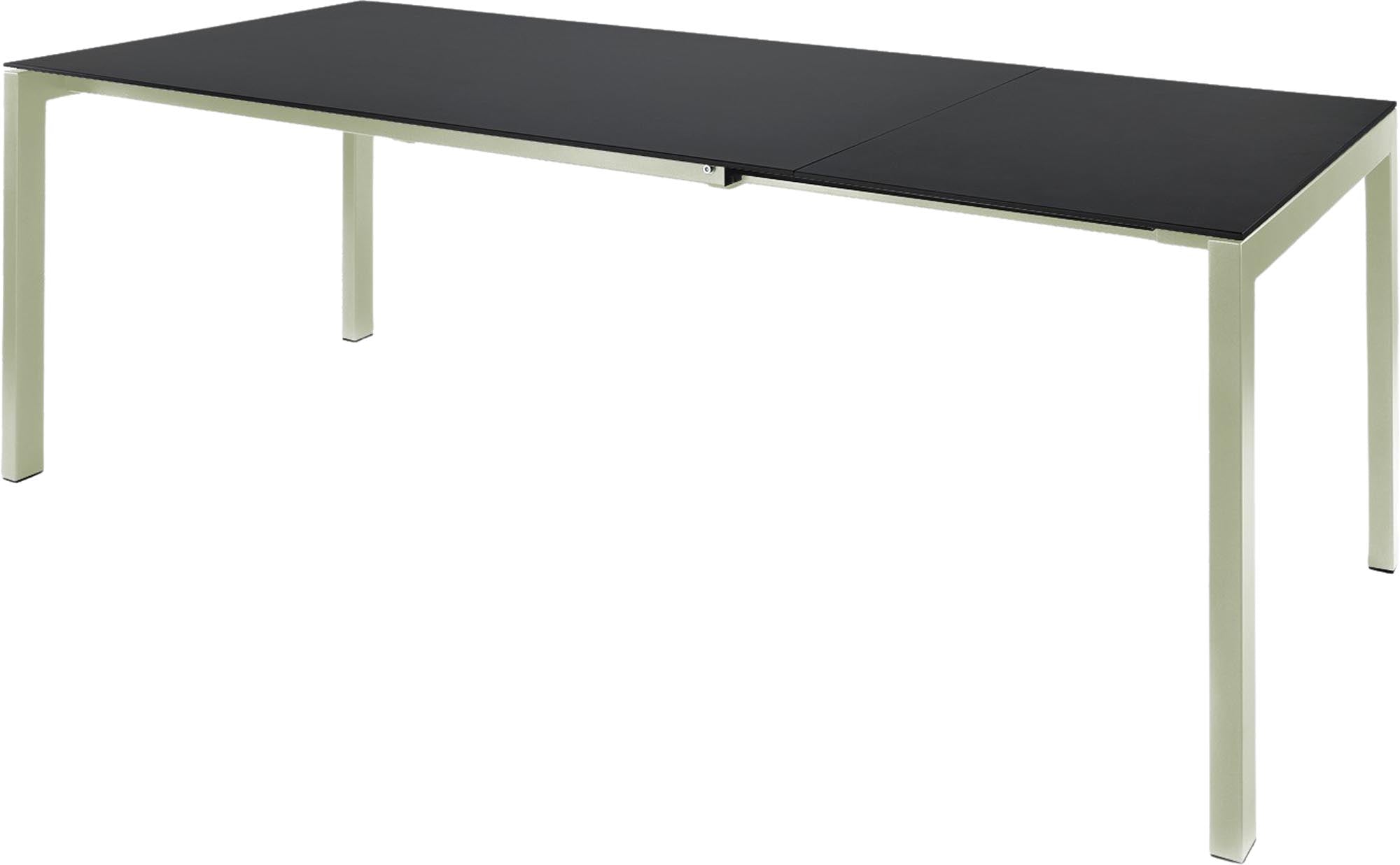Luzern Glasfaser-Gartentisch 140/200x80 ausziehbar in Anthrazit präsentiert im Onlineshop von KAQTU Design AG. Gartentisch ist von Schaffner