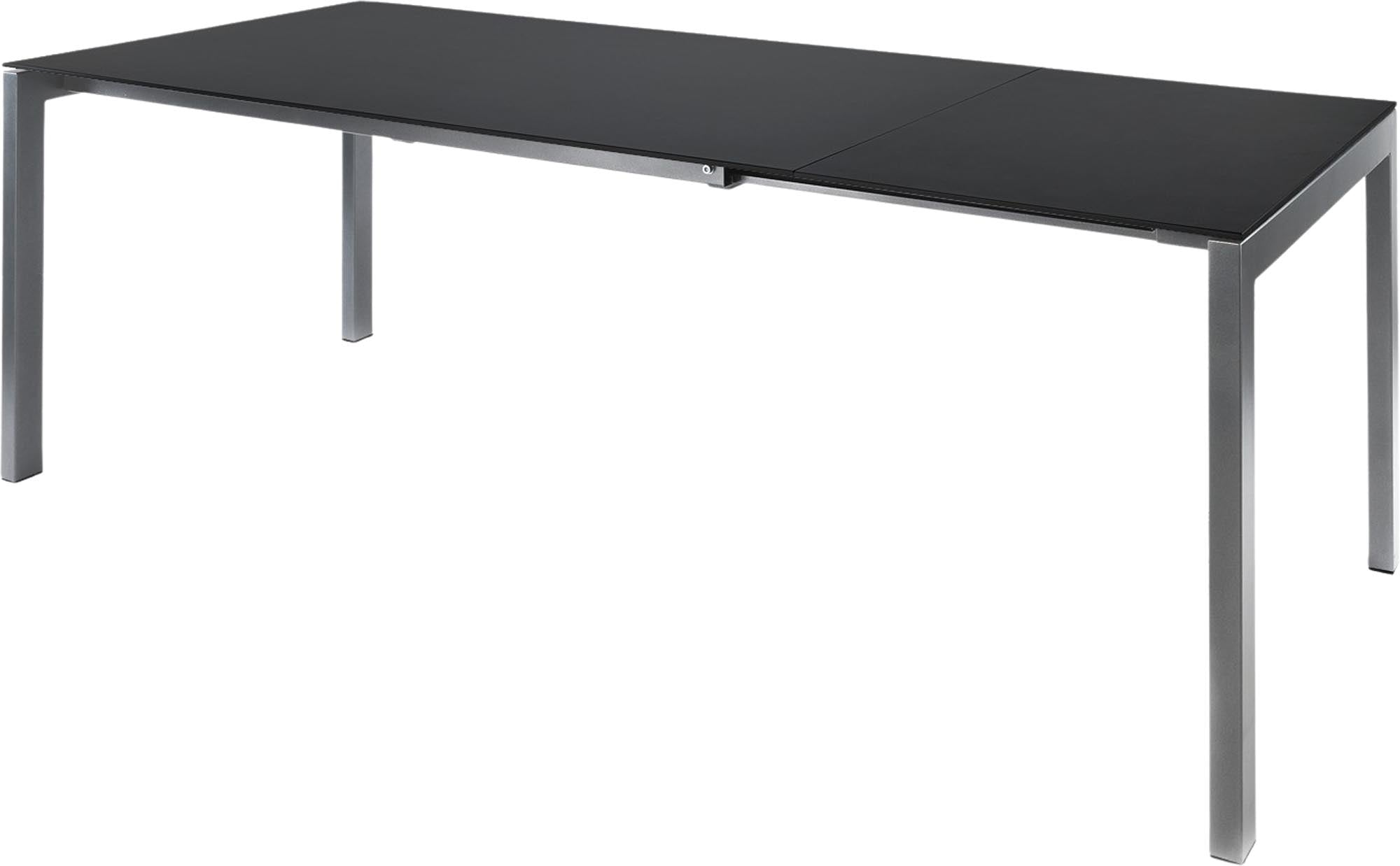 Luzern Glasfaser-Gartentisch 140/200x80 ausziehbar in Anthrazit präsentiert im Onlineshop von KAQTU Design AG. Gartentisch ist von Schaffner