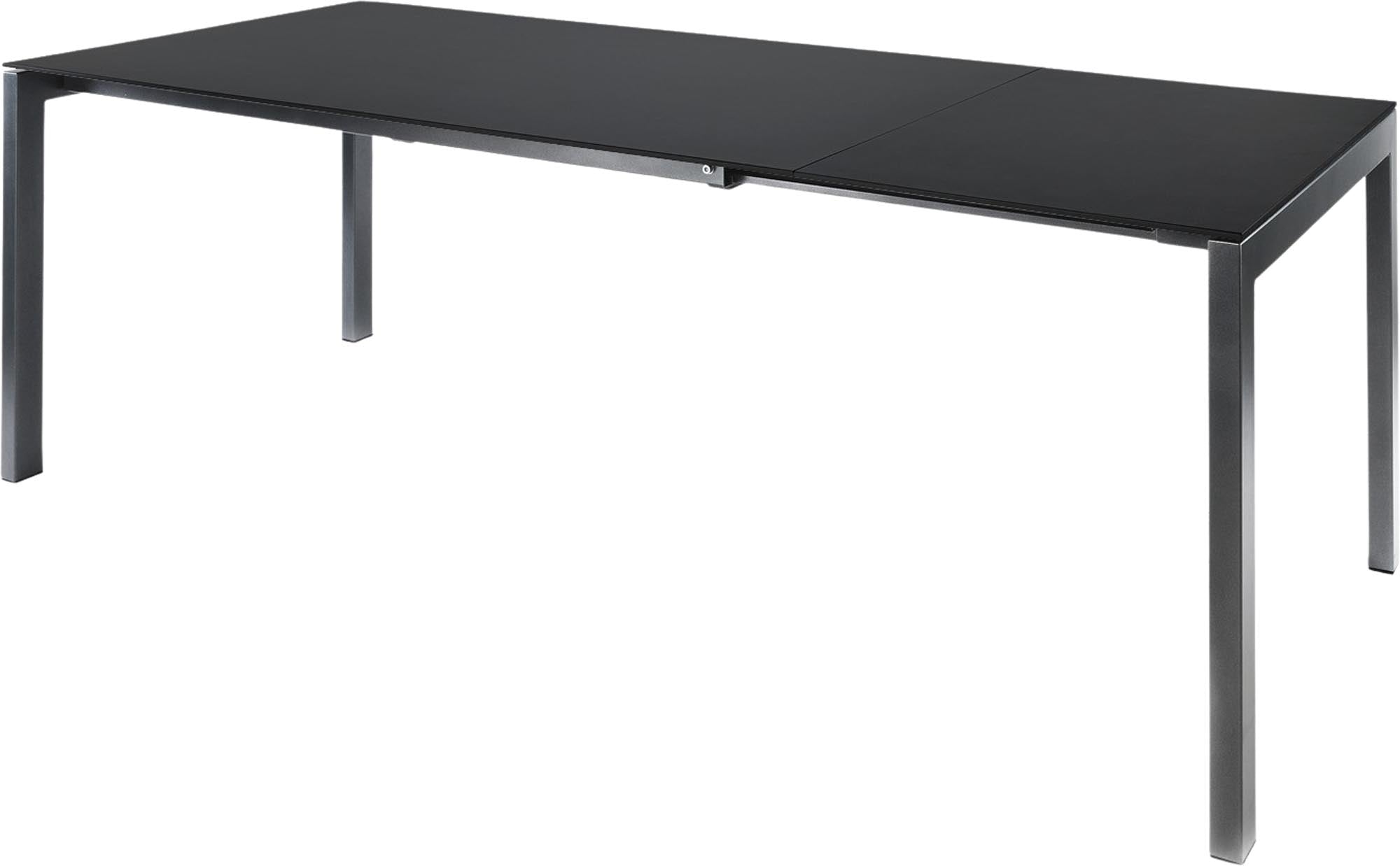 Luzern Glasfaser-Gartentisch 140/200x80 ausziehbar in Anthrazit präsentiert im Onlineshop von KAQTU Design AG. Gartentisch ist von Schaffner