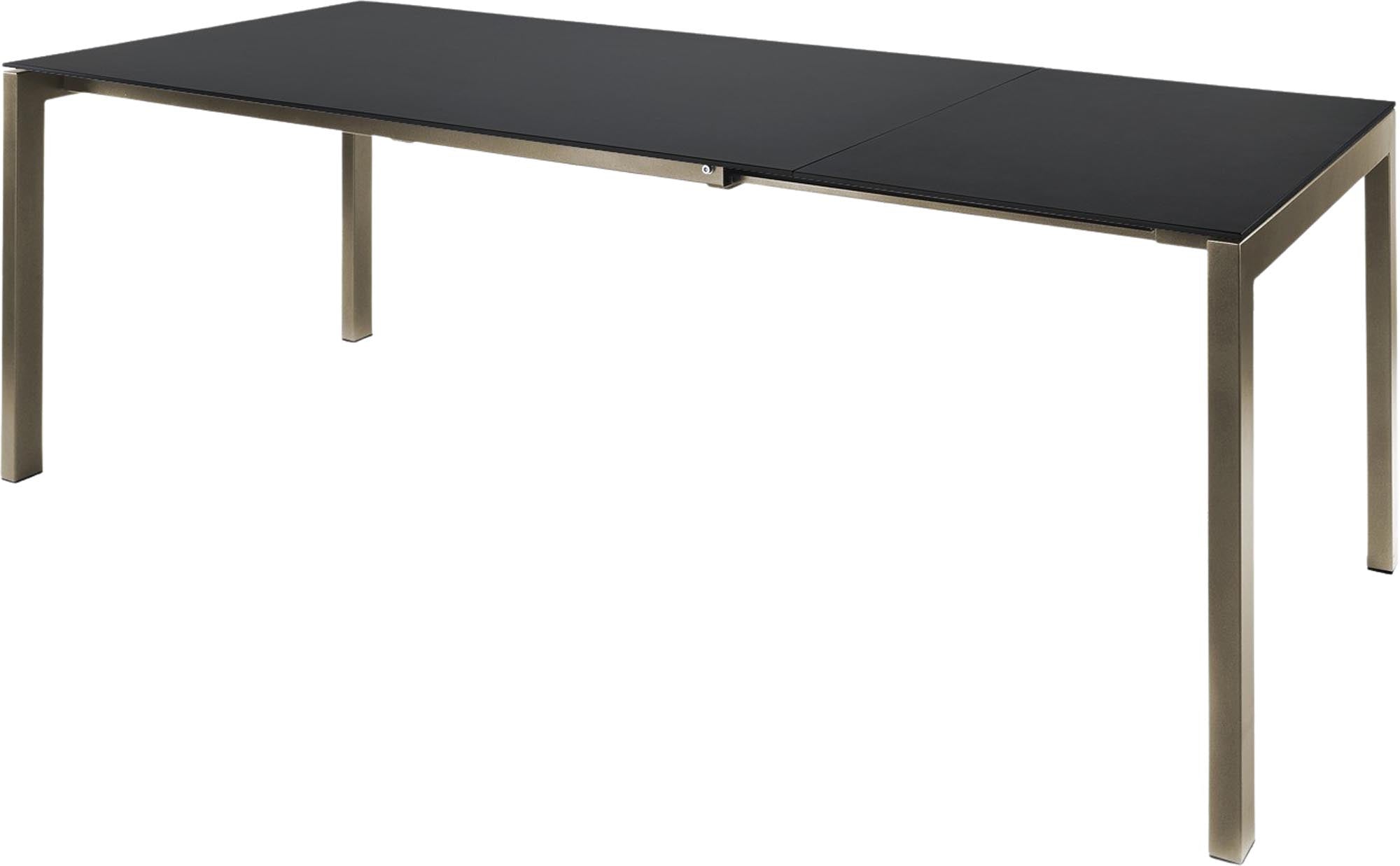 Luzern Glasfaser-Gartentisch 140/200x80 ausziehbar in Anthrazit präsentiert im Onlineshop von KAQTU Design AG. Gartentisch ist von Schaffner