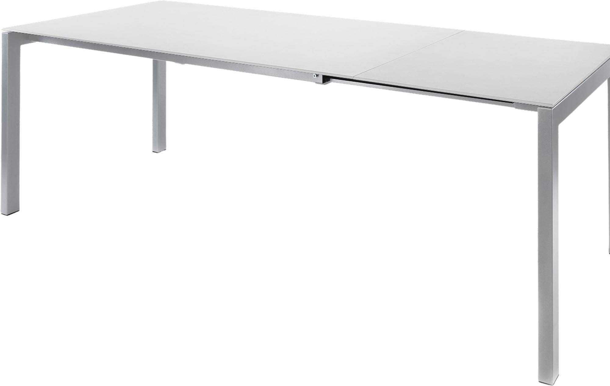 Luzern Glasfaser-Gartentisch 140/200x80 ausziehbar in Weiss präsentiert im Onlineshop von KAQTU Design AG. Gartentisch ist von Schaffner