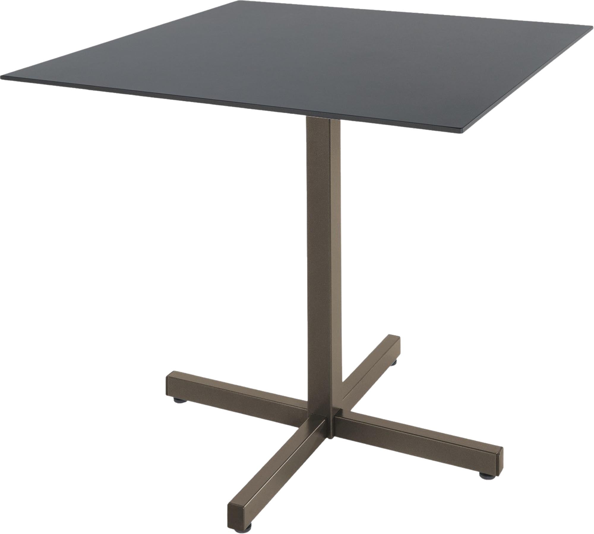 Luzern Glasfaser-Gartentisch 80x80 cm, klappbar, wetterfest, langlebig, pflegeleicht, stilvoll, UV-beständig, Swiss Made – perfekt für den Garten.