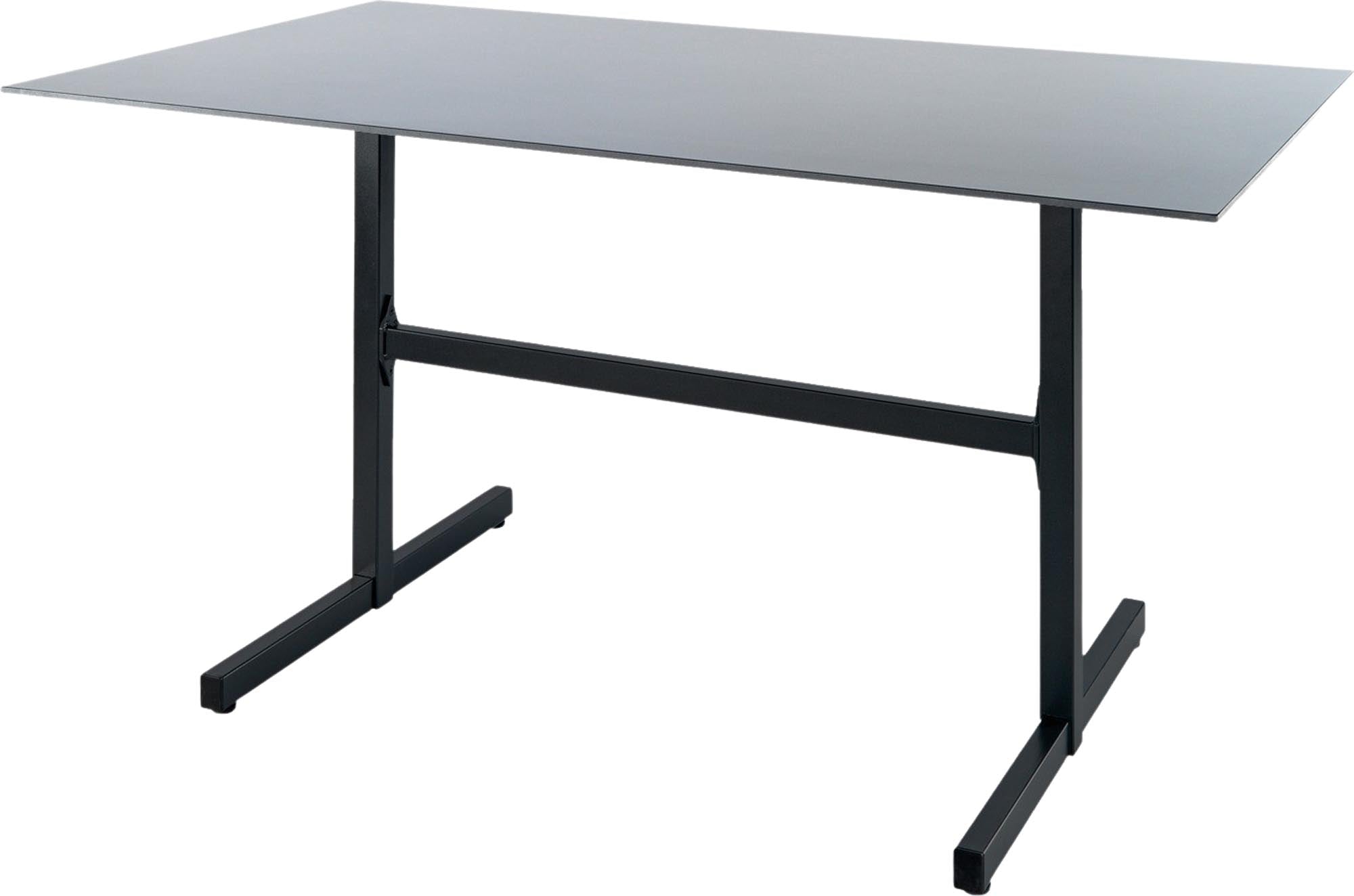 Luzern Glasfaser-Gartentisch Decor 120x80 klappbar in Alusilber präsentiert im Onlineshop von KAQTU Design AG. Gartentisch ist von Schaffner