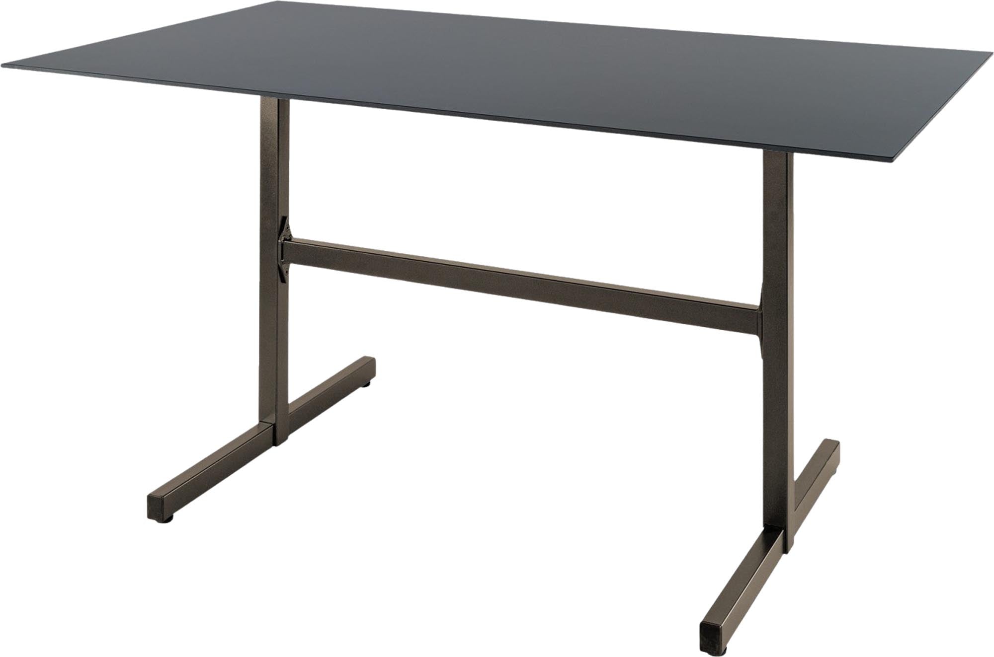 Luzern Glasfaser-Gartentisch Decor 140x80 klappbar in Graphit präsentiert im Onlineshop von KAQTU Design AG. Gartentisch ist von Schaffner
