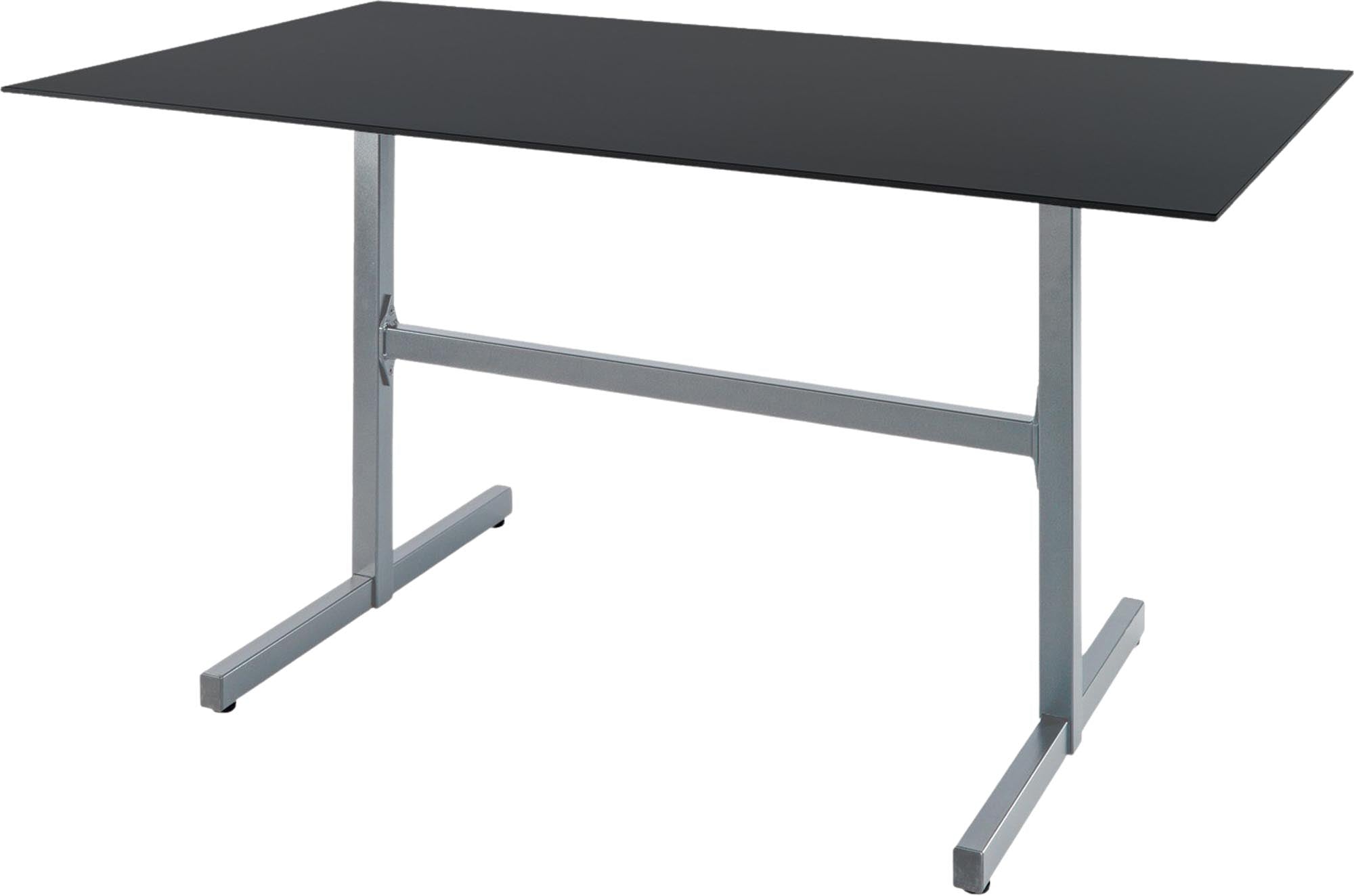 Luzern Glasfaser-Gartentisch Decor 140x80 klappbar in Anthrazit präsentiert im Onlineshop von KAQTU Design AG. Gartentisch ist von Schaffner