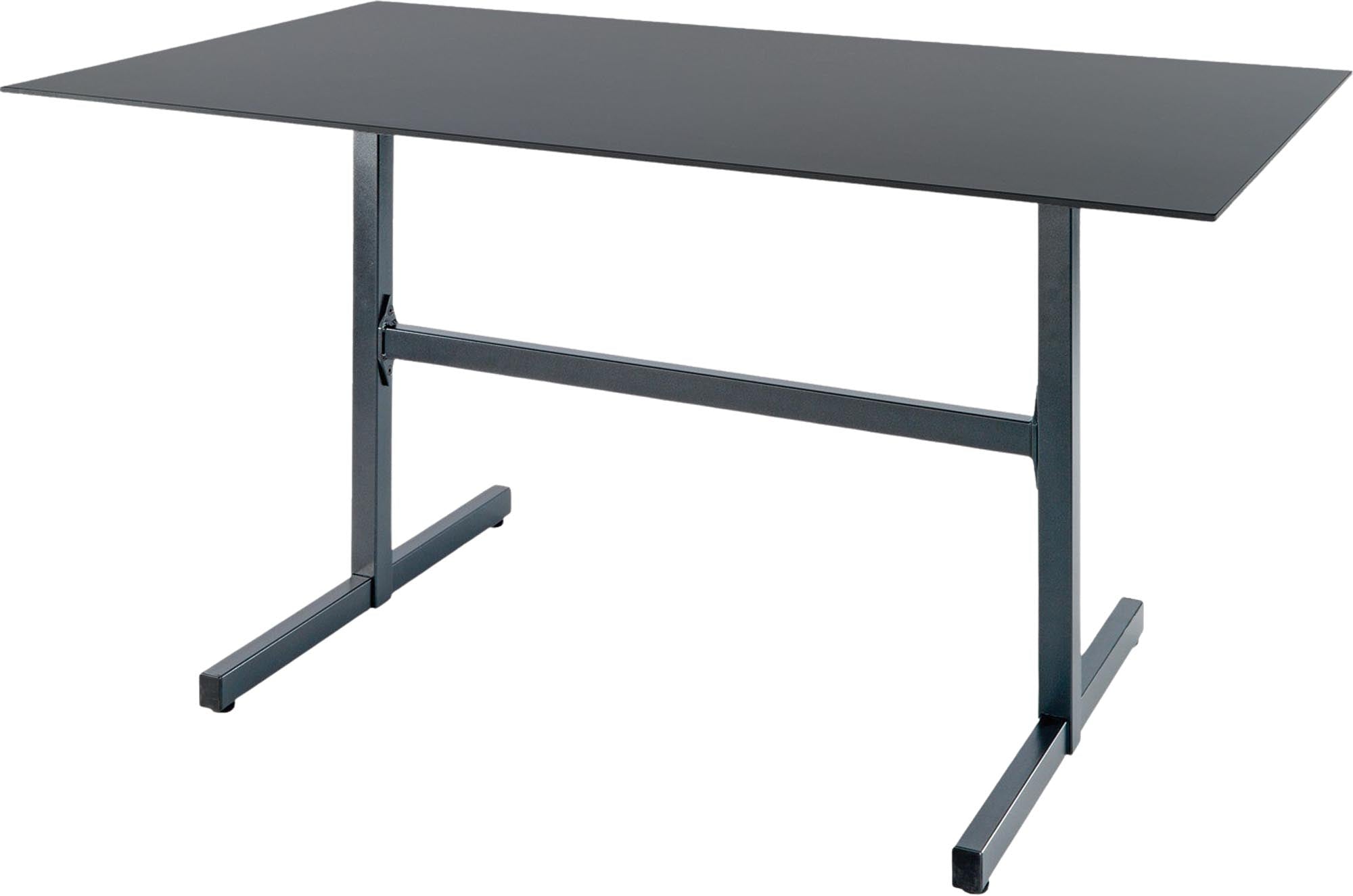 Luzern Glasfaser-Gartentisch Decor 160x90 klappbar in Graphit präsentiert im Onlineshop von KAQTU Design AG. Gartentisch ist von Schaffner
