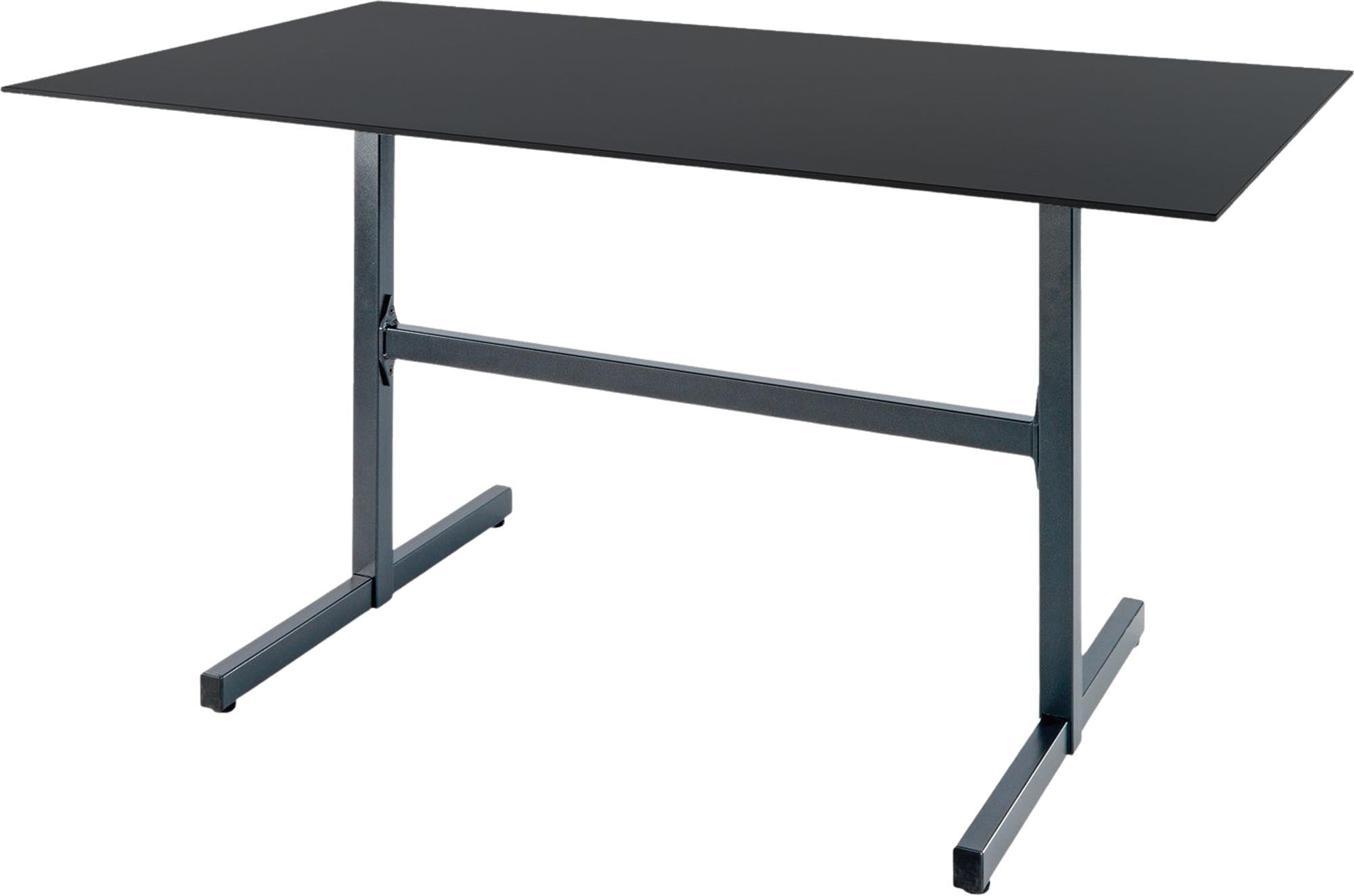 Luzern Glasfaser-Gartentisch Decor 160x90 klappbar in Anthrazit präsentiert im Onlineshop von KAQTU Design AG. Gartentisch ist von Schaffner