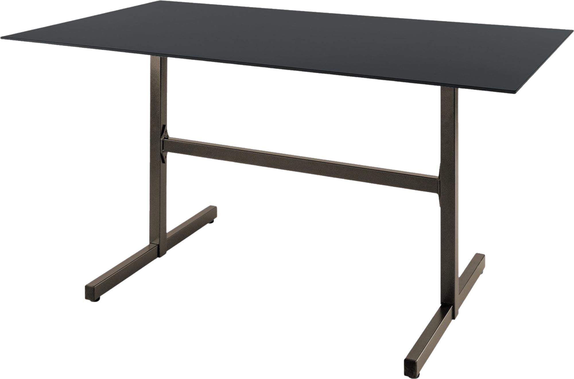 Luzern Glasfaser-Gartentisch Decor 160x90 klappbar in Anthrazit präsentiert im Onlineshop von KAQTU Design AG. Gartentisch ist von Schaffner