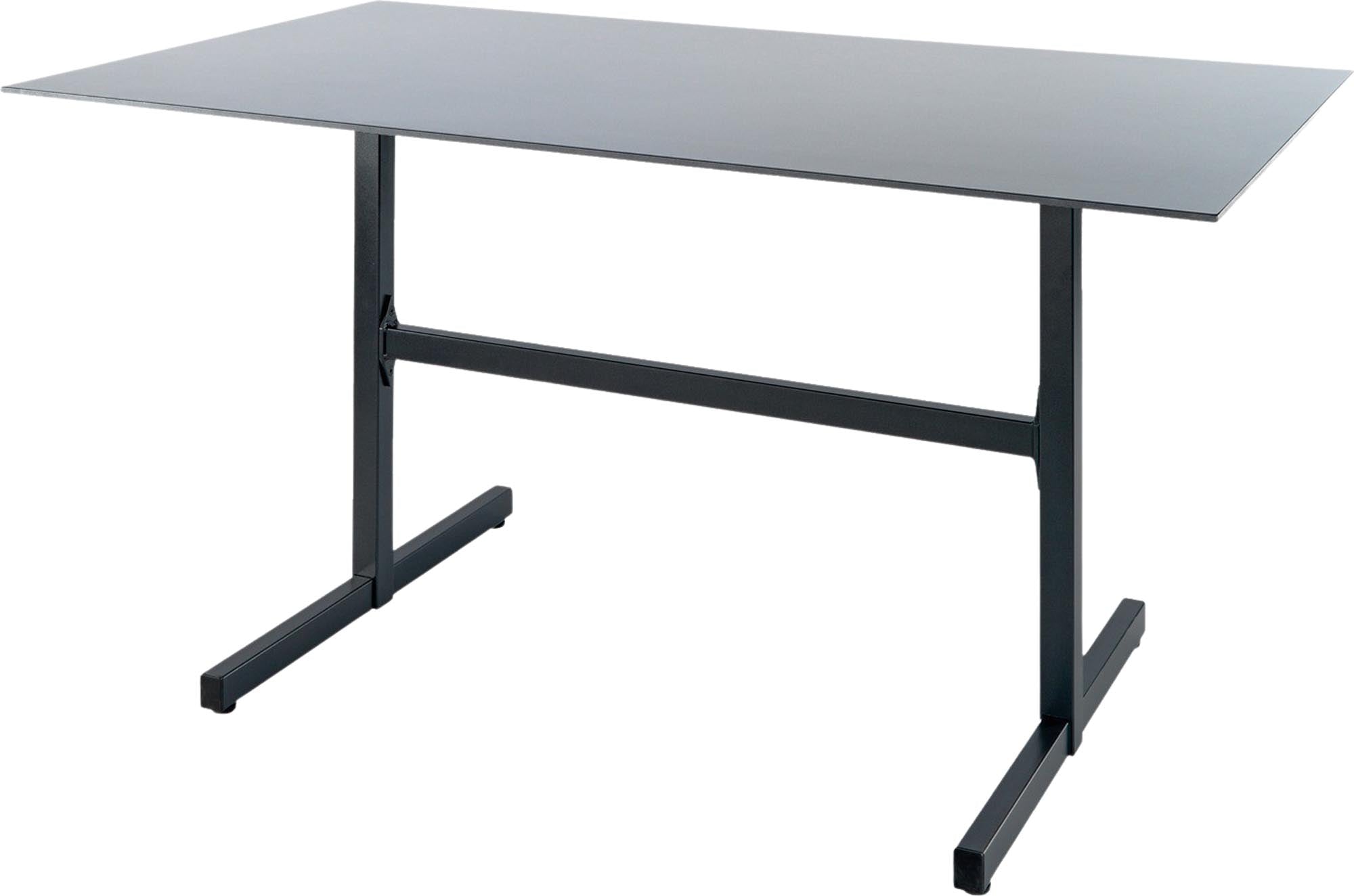 Luzern Glasfaser-Gartentisch Decor 160x90 klappbar in Alusilber präsentiert im Onlineshop von KAQTU Design AG. Gartentisch ist von Schaffner