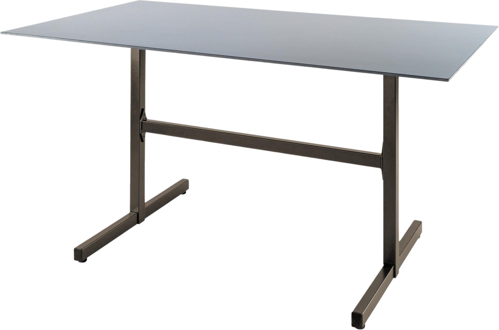 Luzern Glasfaser-Gartentisch Decor 160x90 klappbar in Alusilber präsentiert im Onlineshop von KAQTU Design AG. Gartentisch ist von Schaffner