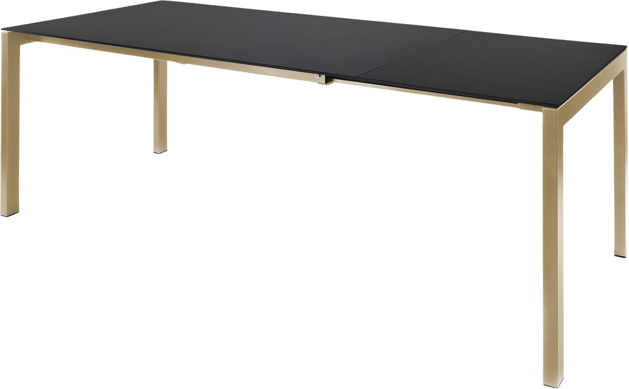 Luzern Glasfaser-Gartentisch 160/220x100 ausziehbar in Anthrazit präsentiert im Onlineshop von KAQTU Design AG. Gartentisch ist von Schaffner