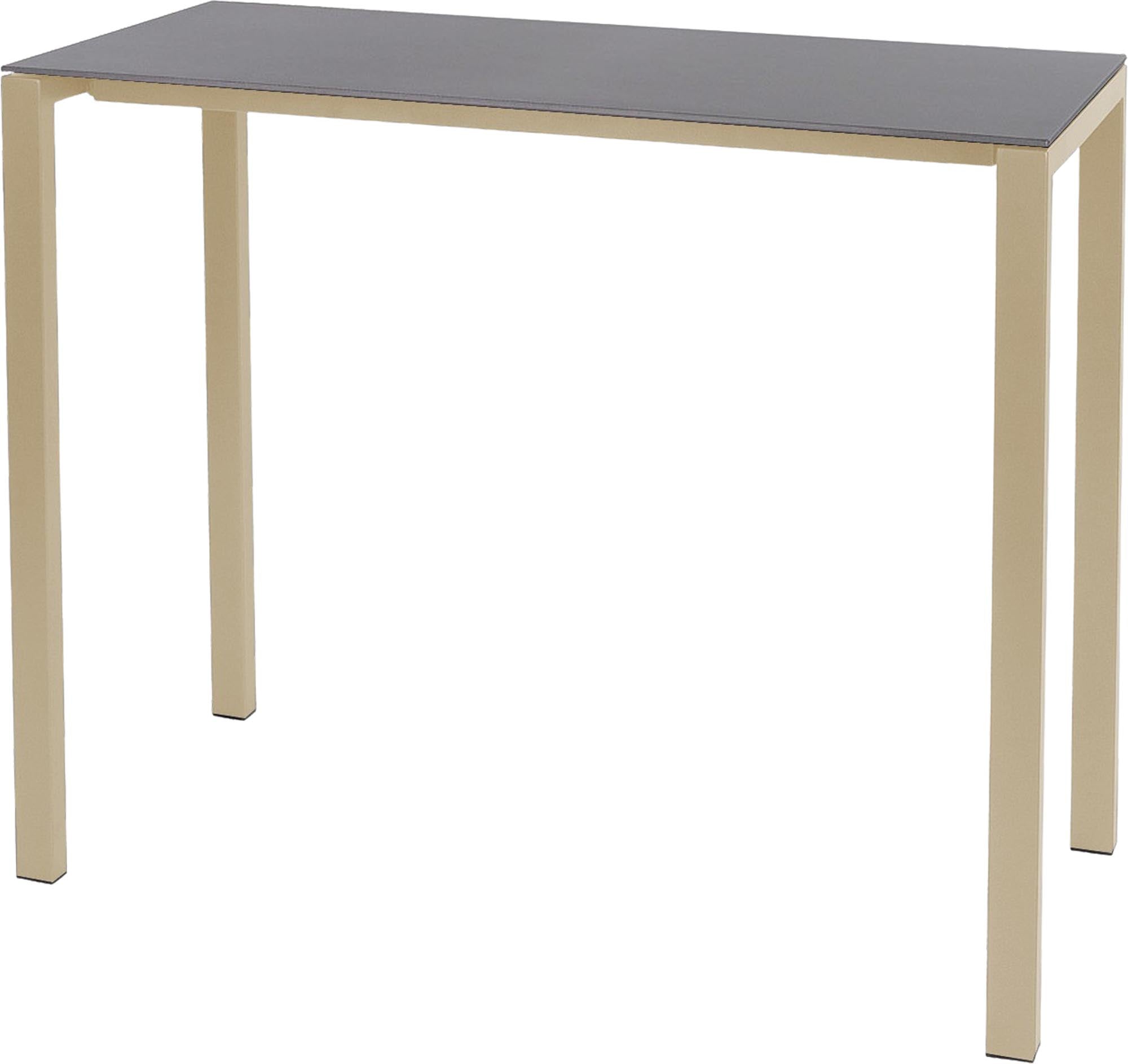 Luzern Glasfaser-Stehtisch Outdoor Decor 140x60 in Alusilber präsentiert im Onlineshop von KAQTU Design AG. Hochtisch Outdoor ist von Schaffner