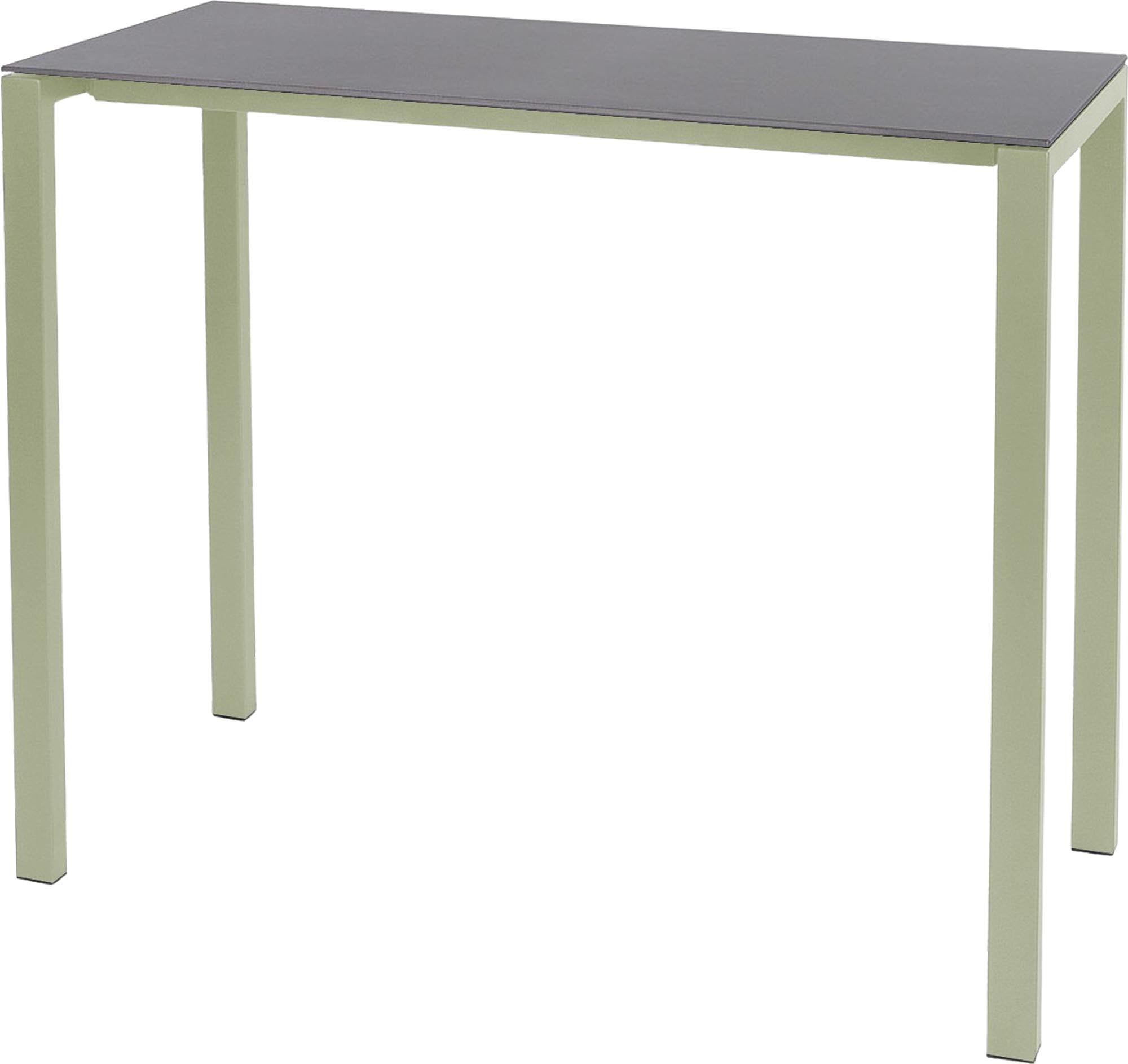 Luzern Glasfaser-Stehtisch Outdoor Decor 140x60 in Alusilber präsentiert im Onlineshop von KAQTU Design AG. Hochtisch Outdoor ist von Schaffner