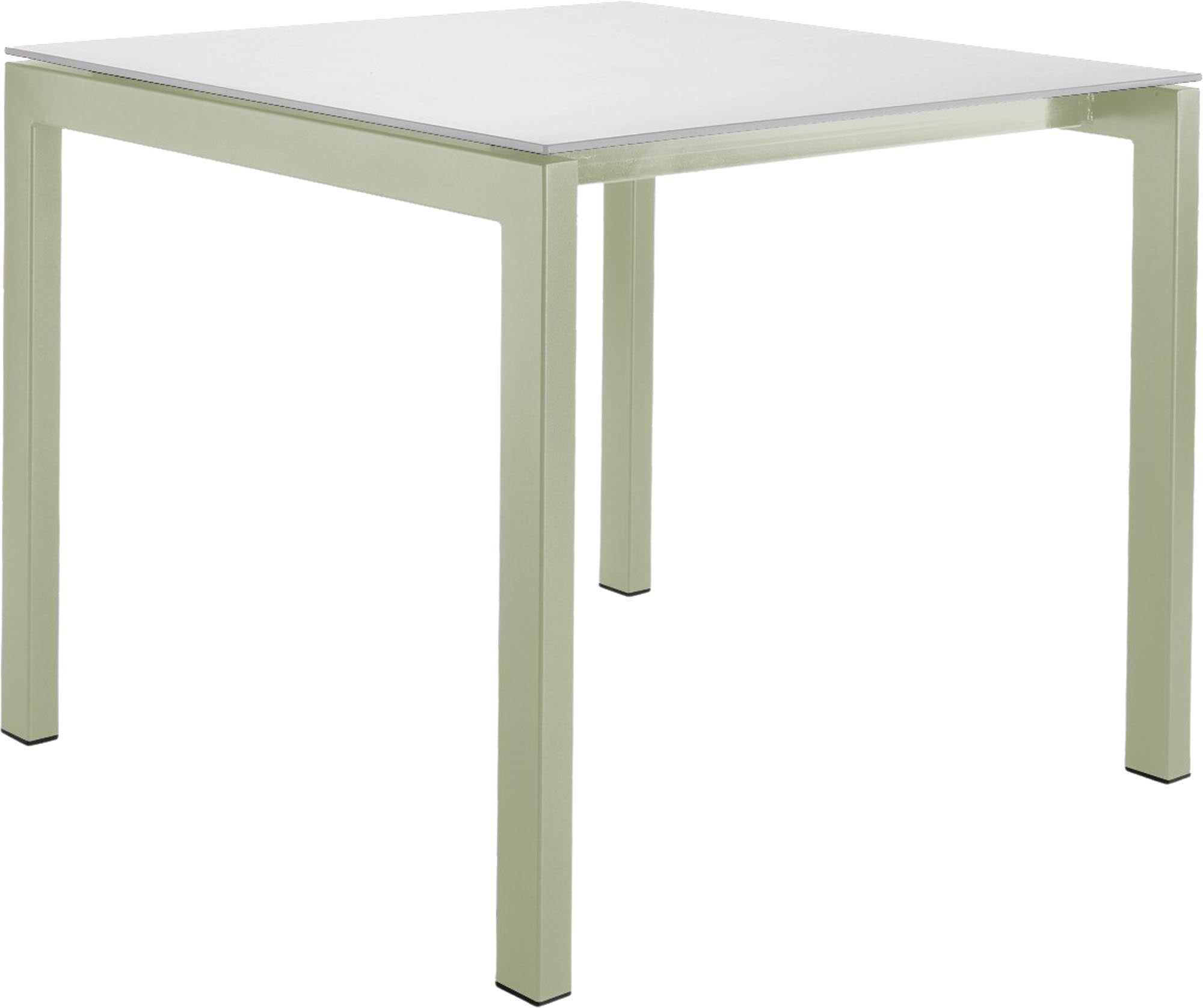 Eleganter Luzern Glasfaser-Gartentisch 80x80 von Schaffner, wetterfest, abklappbar, UV-beständig, langlebig, modernes Design für Garten & Balkon.