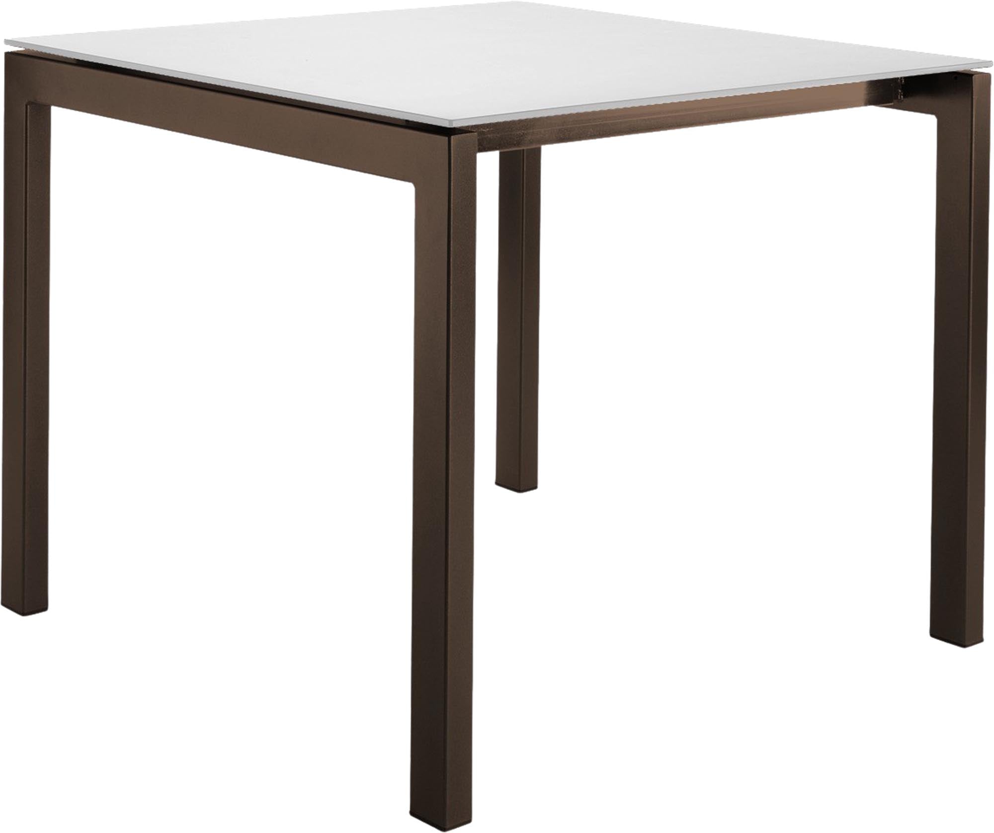 Moderner Fiberglastisch Luzern 80x80: Ideal für Garten und Terrasse.