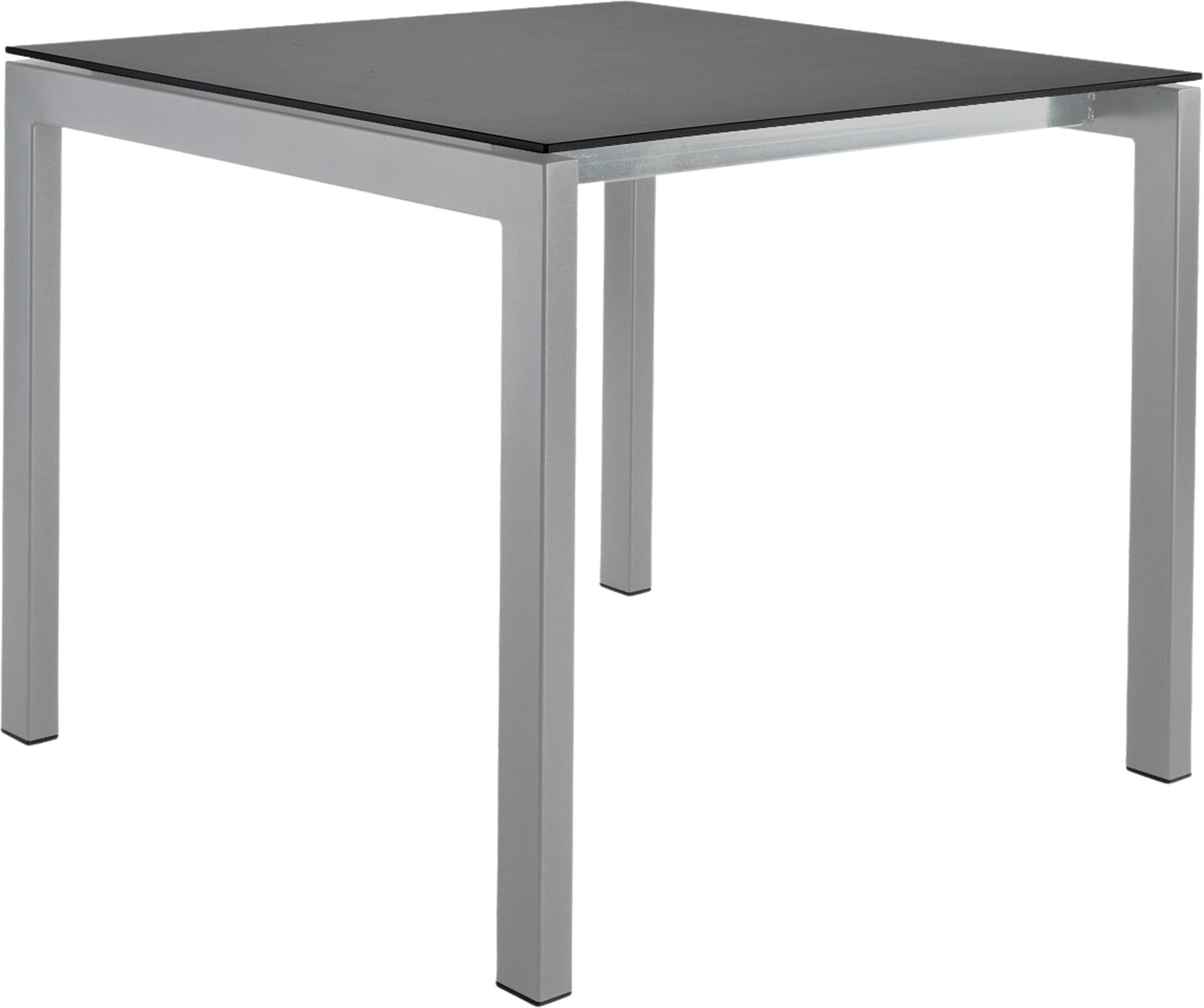 Luzern Glasfaser-Gartentisch Decor 90x90 in Graphit präsentiert im Onlineshop von KAQTU Design AG. Gartentisch ist von Schaffner