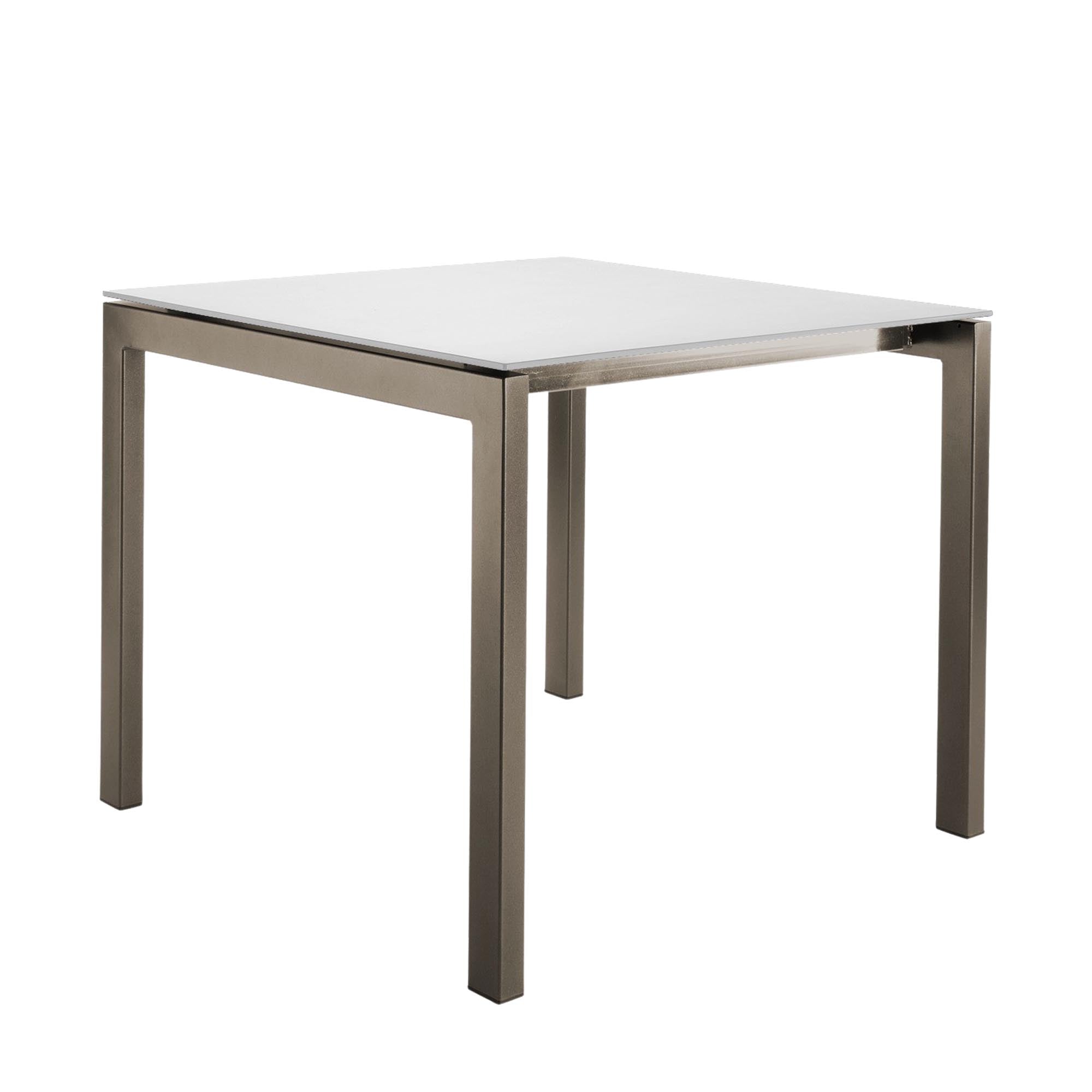 Luzern Glasfaser-Gartentisch Decor 90x90 in Weiss präsentiert im Onlineshop von KAQTU Design AG. Gartentisch ist von Schaffner