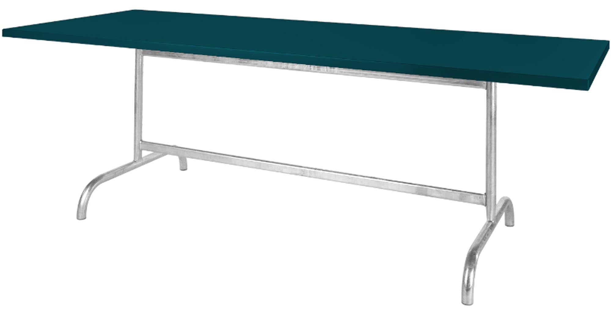 Robuster, klappbarer Säntis Metall-Gartentisch 180x80 cm aus wetterfestem Material, langlebig, stilvoll, platzsparend, Schweizer Qualität für Garten & Balkon.