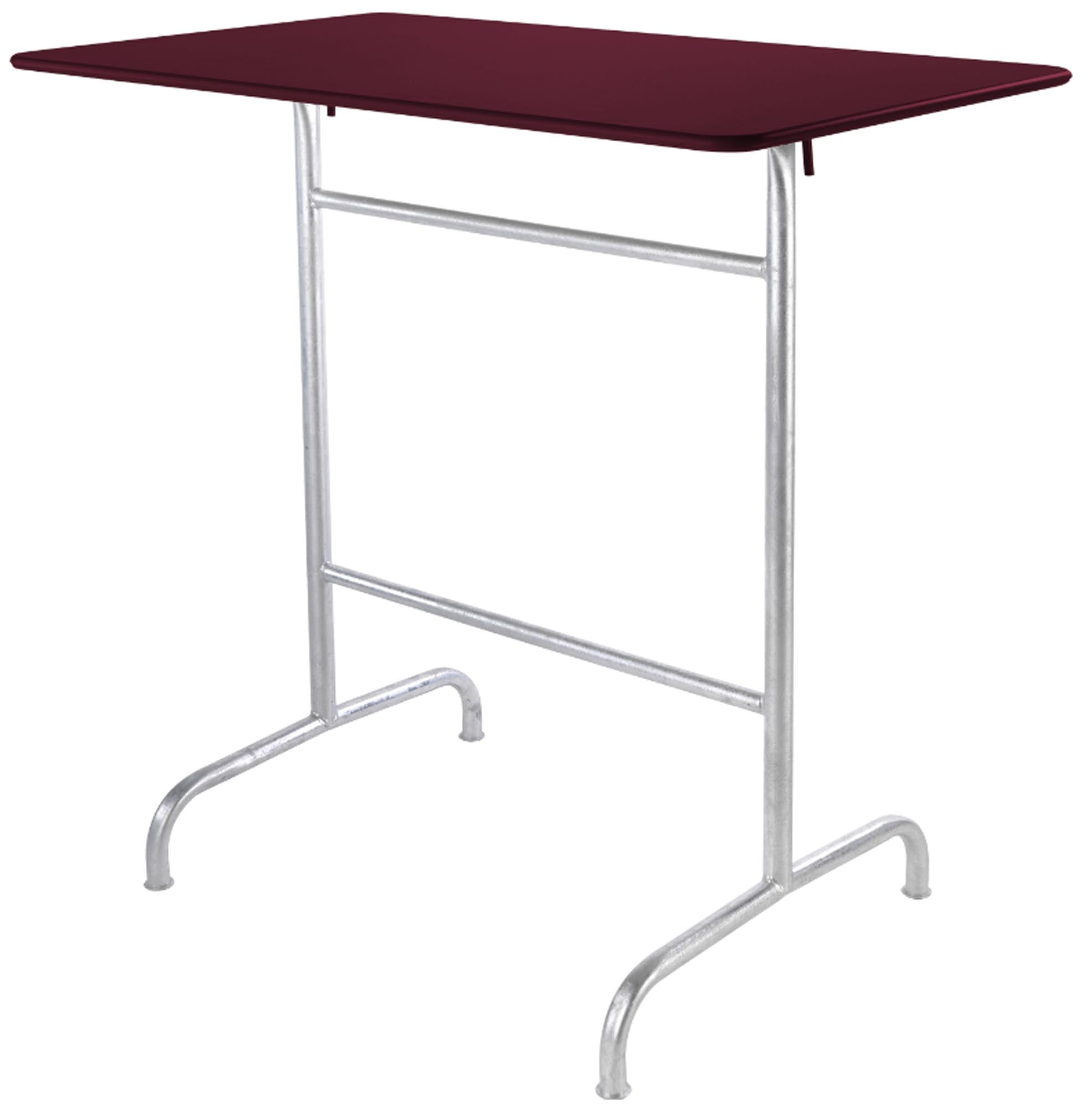 Robuster, wetterfester Rigi Metall-Stehtisch 120x70 / 110 klappbar aus Schweizer Stahl, perfekt für Garten, Terrasse und Events. Hochwertig, langlebig & stilvoll.