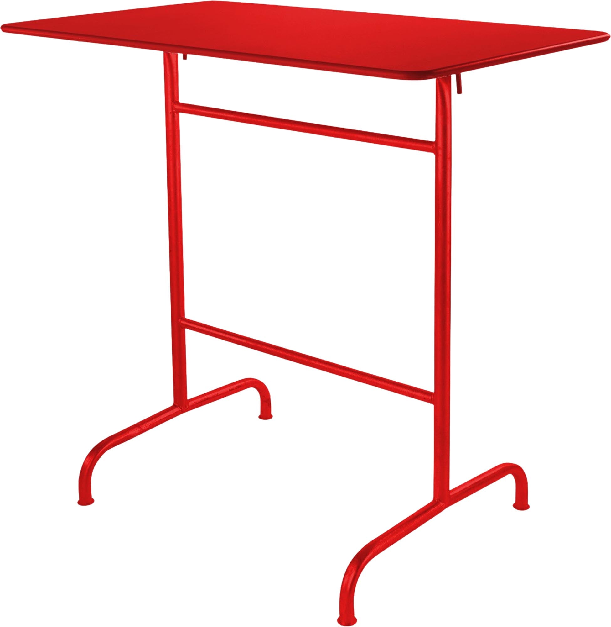 Rigi Metall-Stehtisch Outdoor 120x70 / 110 klappbar in Rot präsentiert im Onlineshop von KAQTU Design AG. Hochtisch Outdoor ist von Schaffner
