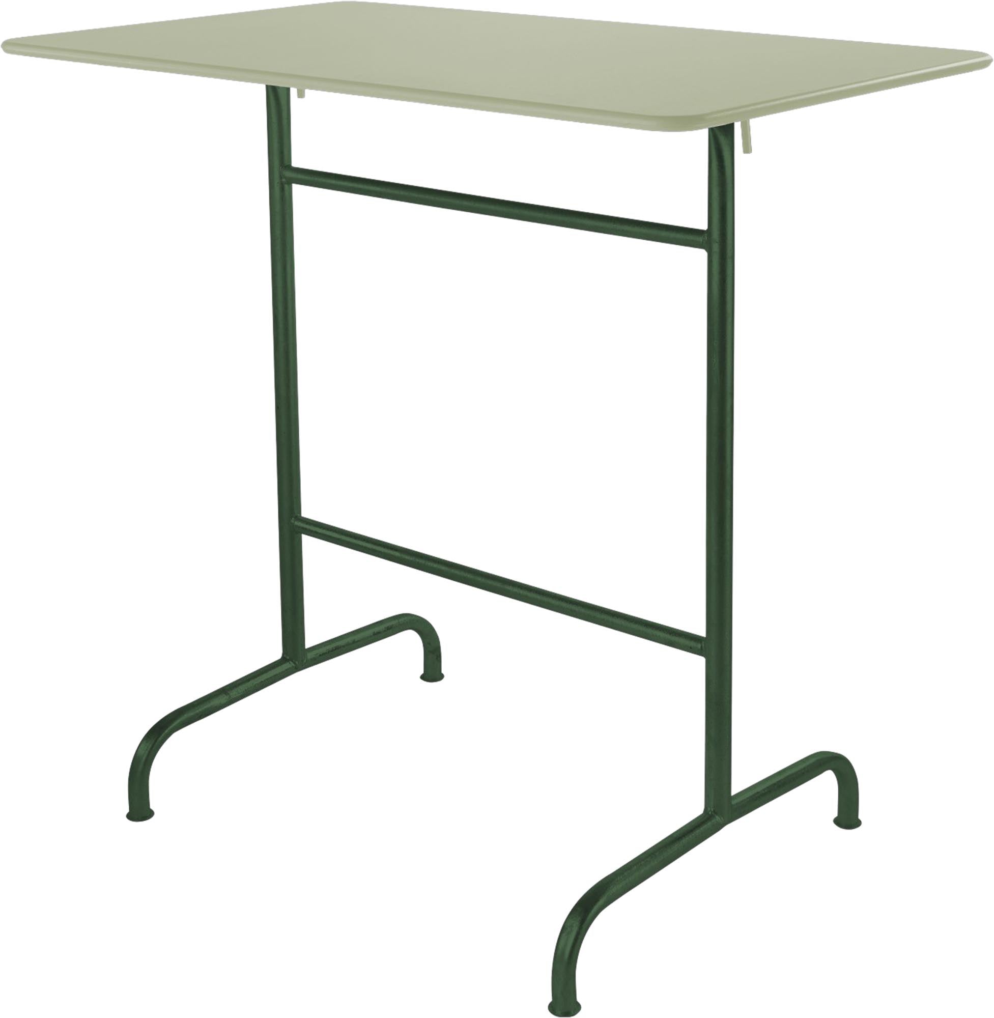 Rigi Metall-Stehtisch Outdoor 120x70 / 110 klappbar in Pastellgrün präsentiert im Onlineshop von KAQTU Design AG. Hochtisch Outdoor ist von Schaffner