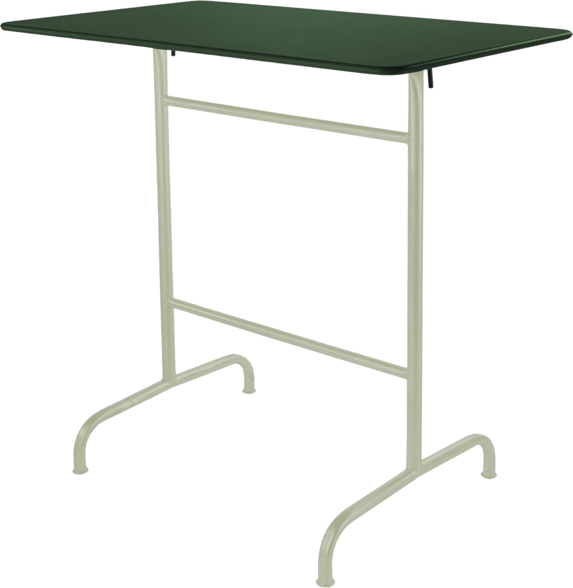 Rigi Metall-Stehtisch Outdoor 120x70 / 110 klappbar in Tannengrün präsentiert im Onlineshop von KAQTU Design AG. Hochtisch Outdoor ist von Schaffner