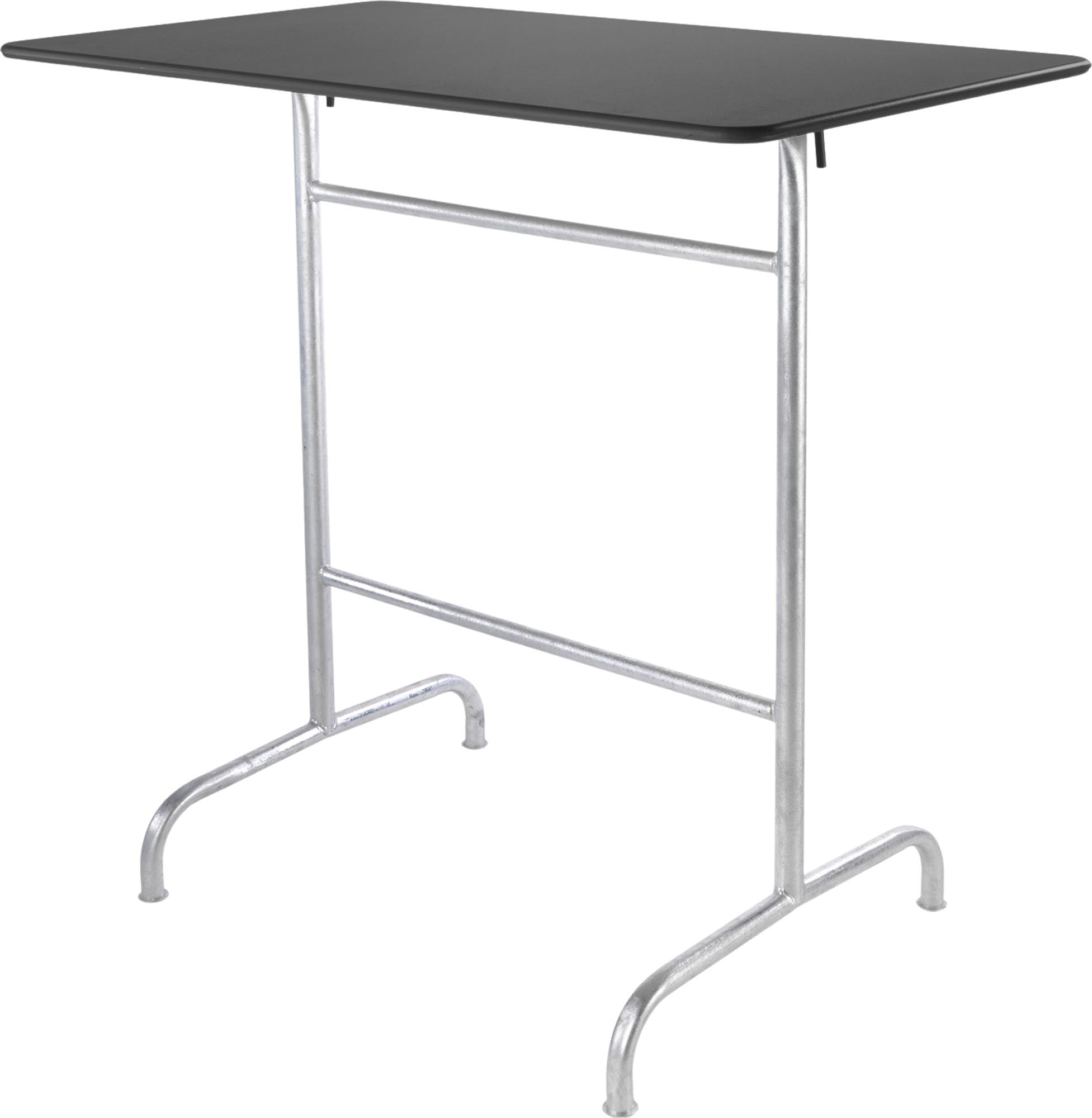 Eleganter klappbarer Stehtisch aus Metall für den Außenbereich, ideal für Gartenpartys und Veranstaltungen, wetterfest und robust.