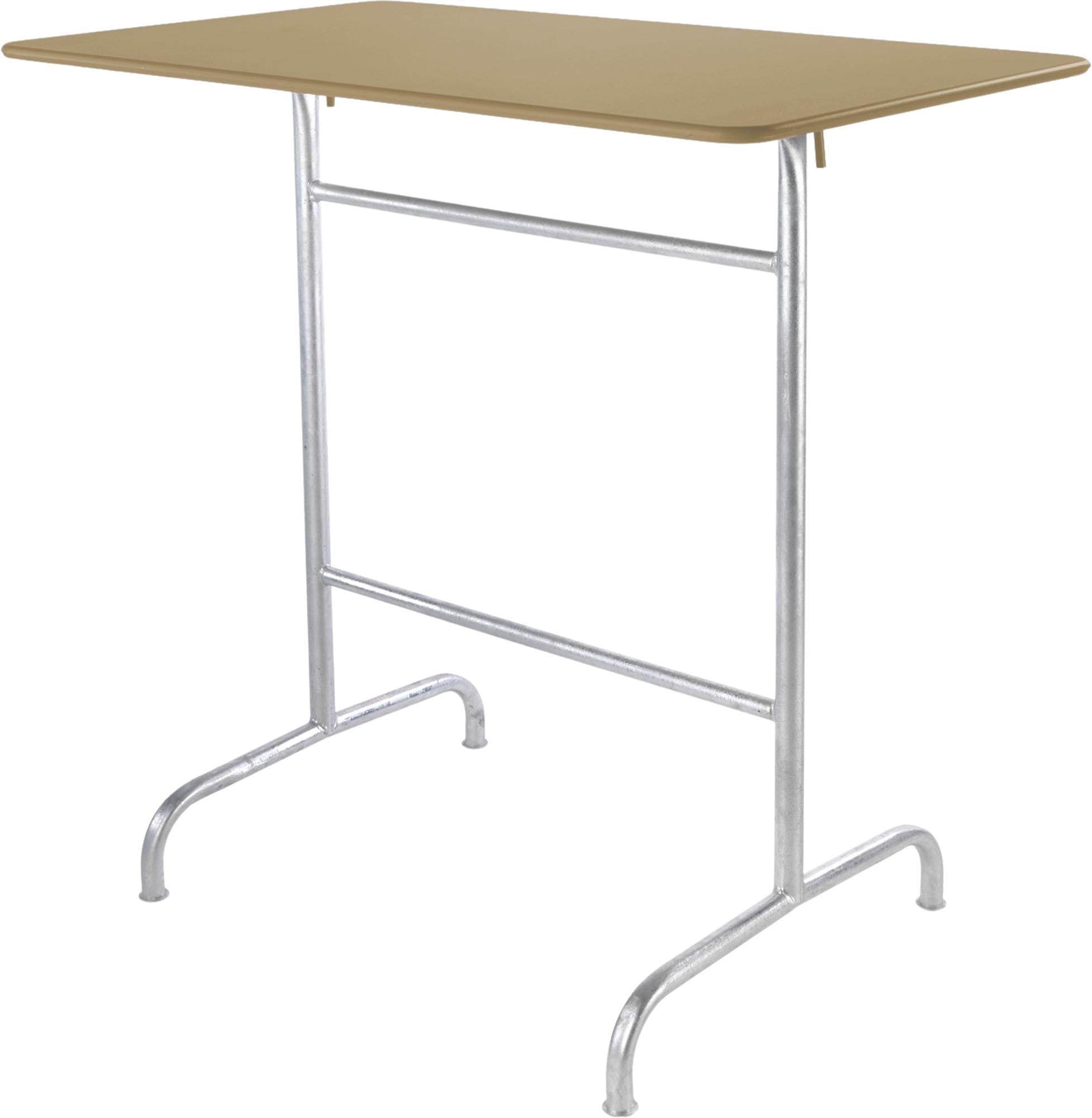 Rigi Metall-Stehtisch Outdoor 120x70 / 110 klappbar in Pastellbraun präsentiert im Onlineshop von KAQTU Design AG. Hochtisch Outdoor ist von Schaffner