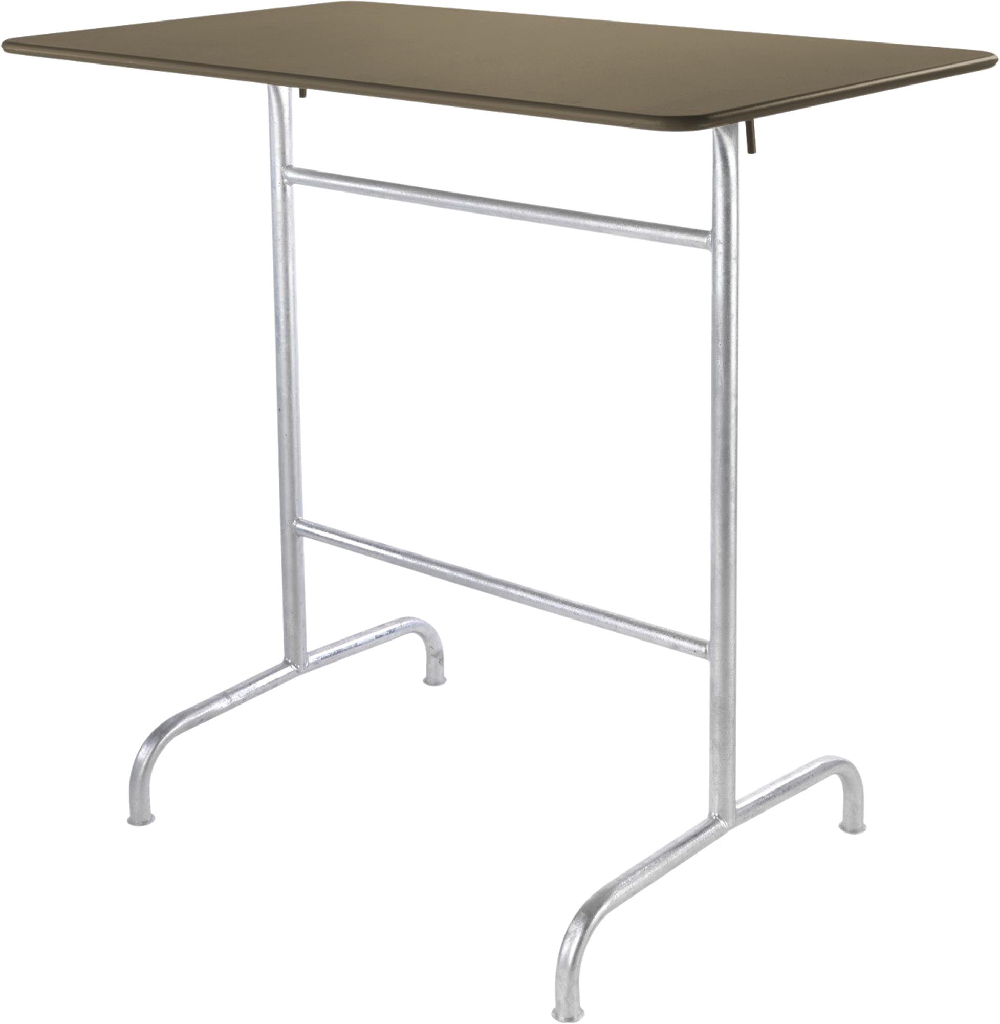Rigi Metall-Stehtisch Outdoor 120x70 / 110 klappbar in Champagner präsentiert im Onlineshop von KAQTU Design AG. Hochtisch Outdoor ist von Schaffner