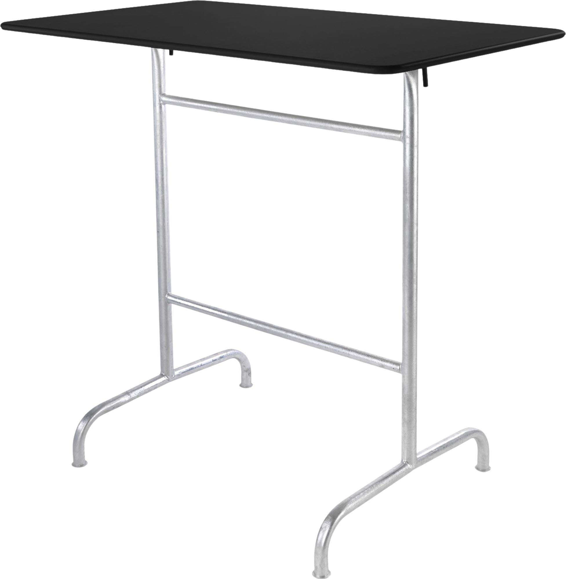 Rigi Metall-Stehtisch Outdoor 120x70 / 110 klappbar in Schwarz präsentiert im Onlineshop von KAQTU Design AG. Hochtisch Outdoor ist von Schaffner